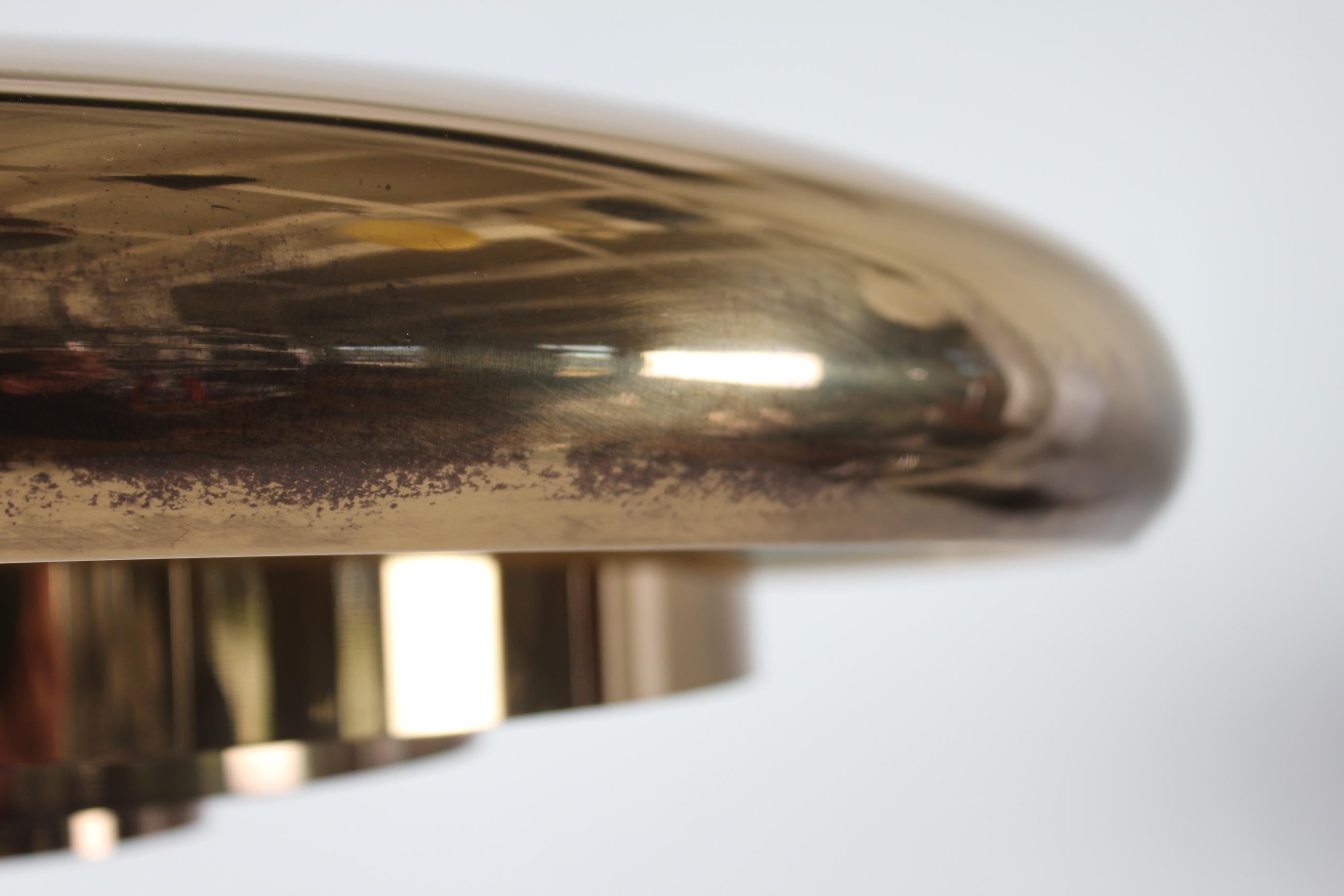 Brass Pendant T-5 by Alf Svensson & Yngvar Sandström for Bergboms, Sweden 1960s 3