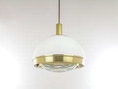 Brass Pendant with Diamond Glass by Pia Guidetti Crippa for Lumi Milano, 1960s