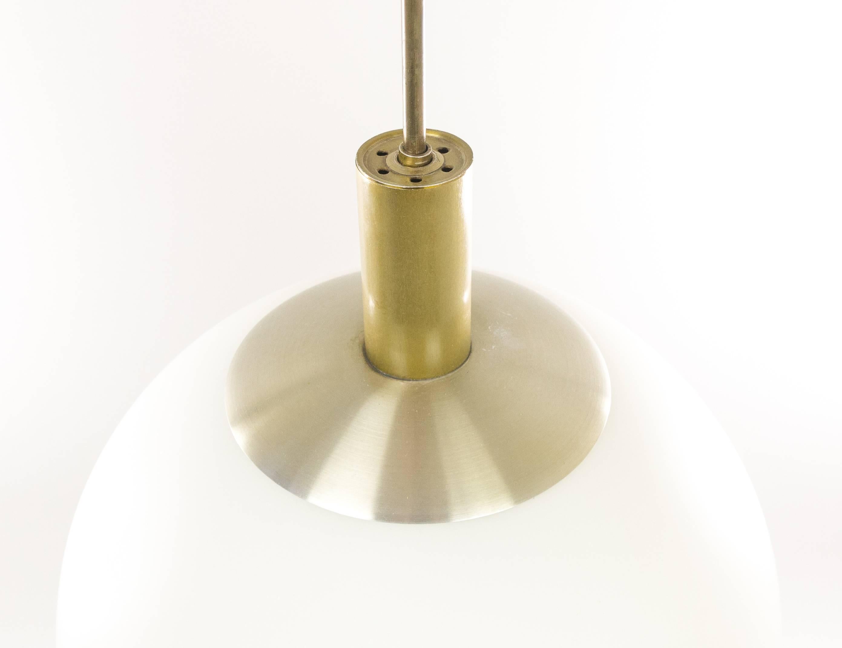 Brass Pendant with Diamond Glass by Pia Guidetti Crippa for Lumi Milano, 1960s For Sale 1