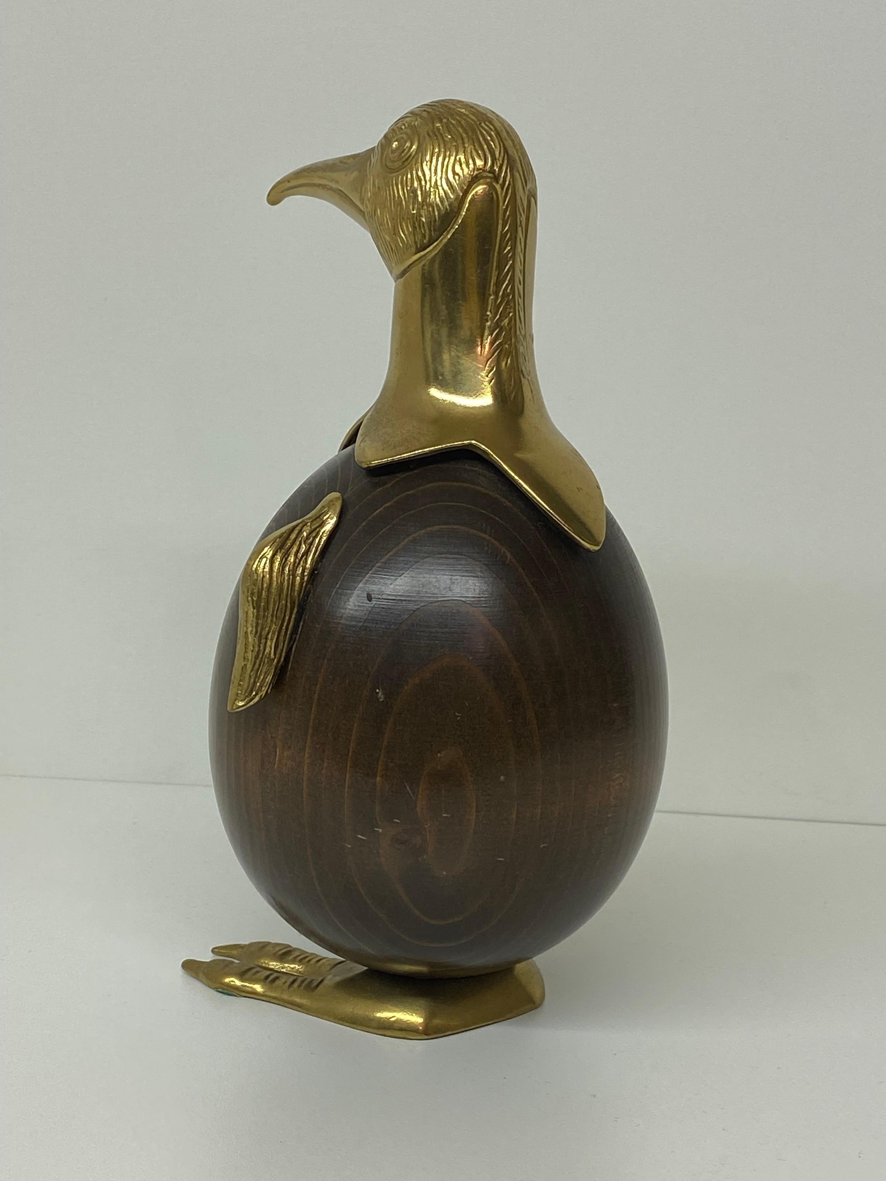 Hollywood Regency Brass Penguin Sculpture