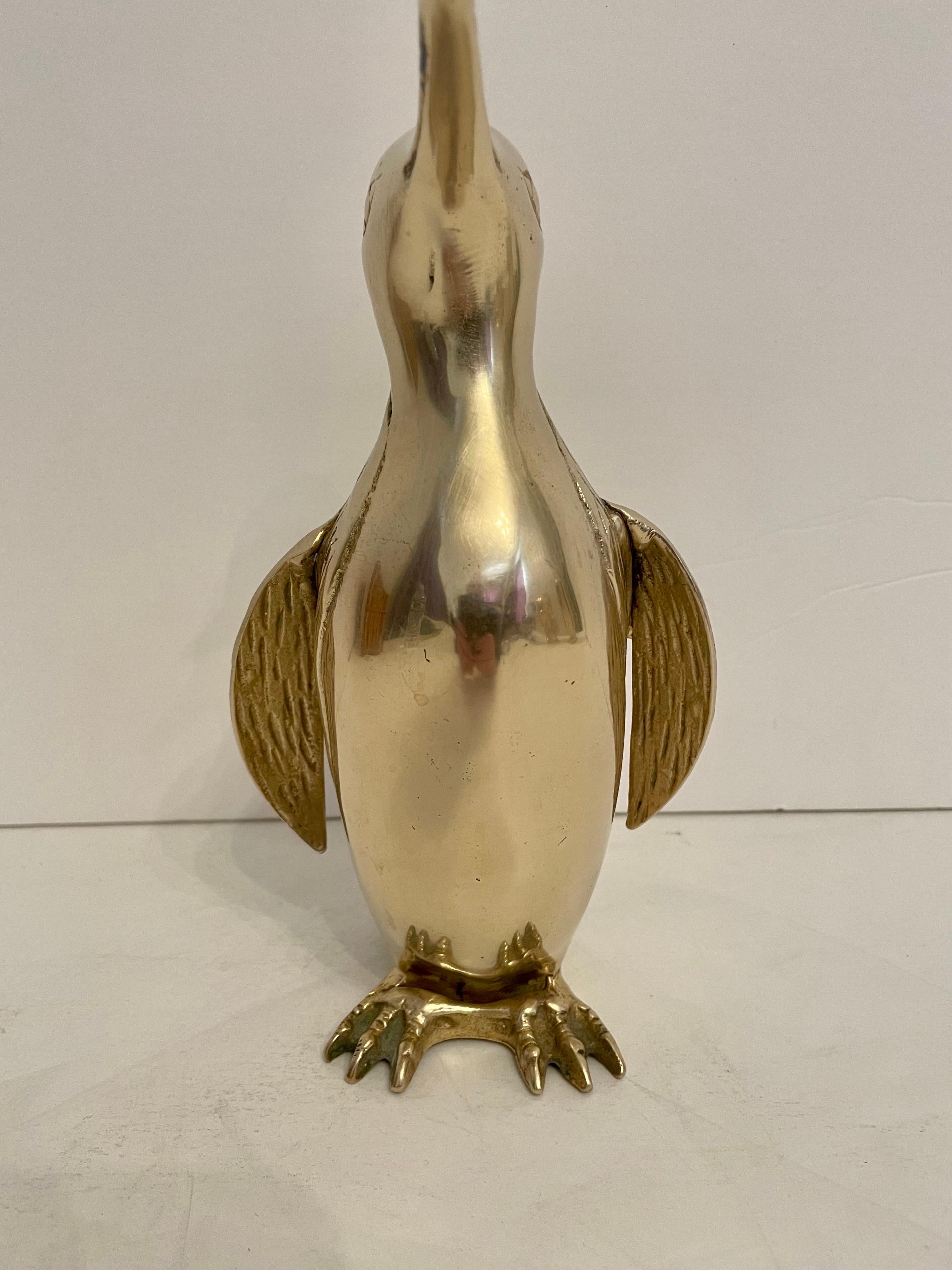 Korean  Brass Penguin Sculpture  For Sale