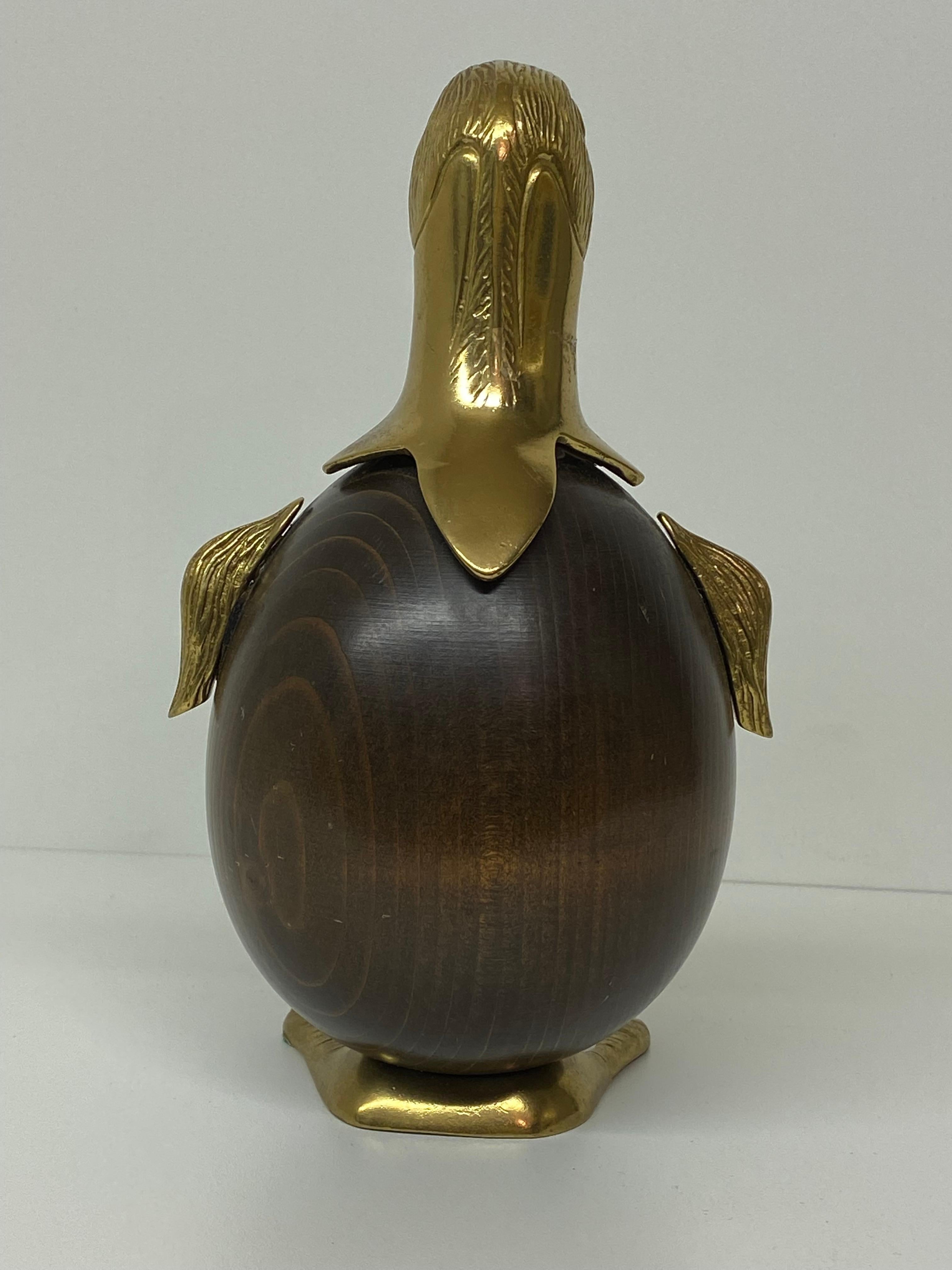 Italian Brass Penguin Sculpture