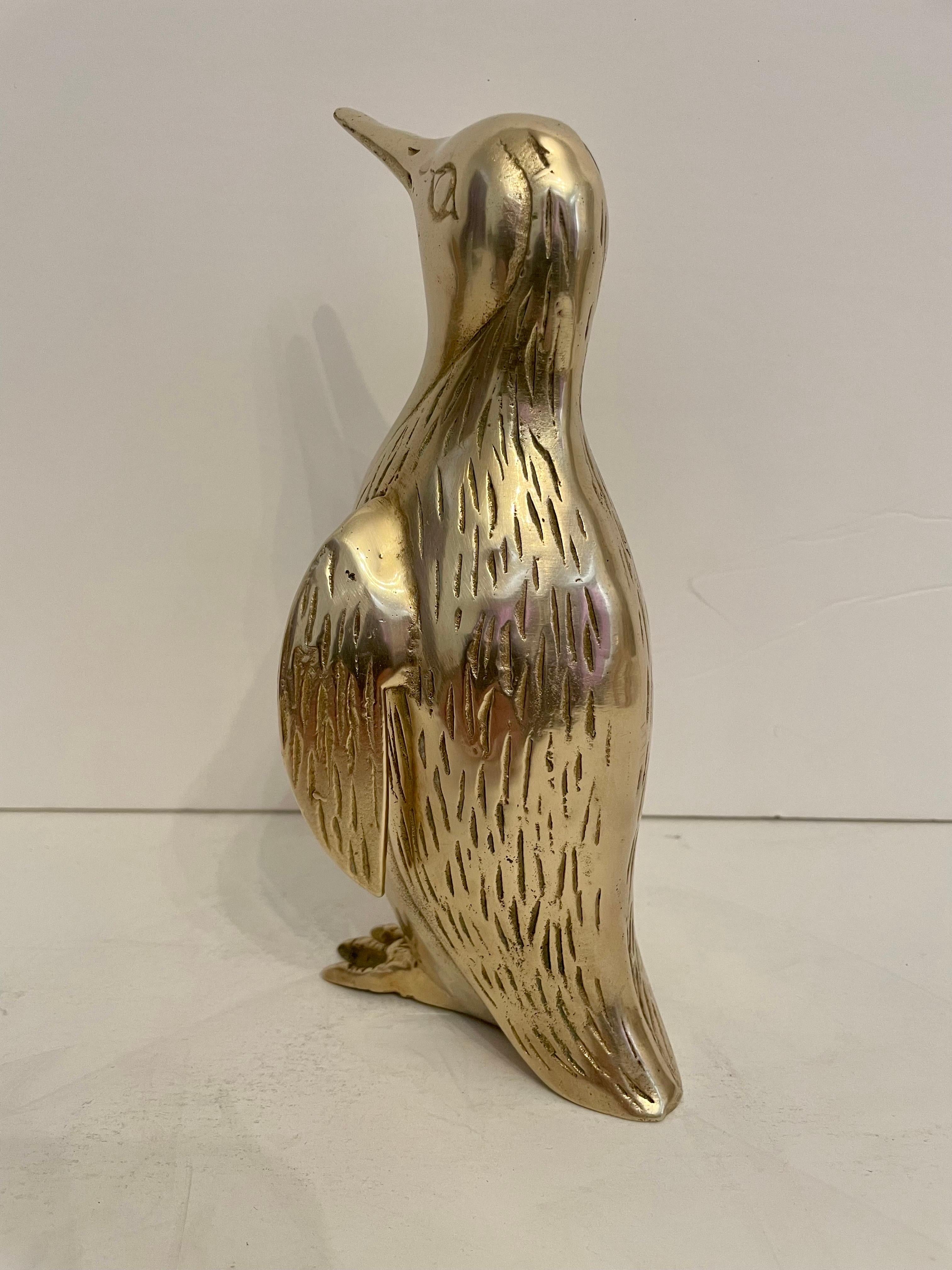  Brass Penguin Sculpture  In Good Condition For Sale In New York, NY