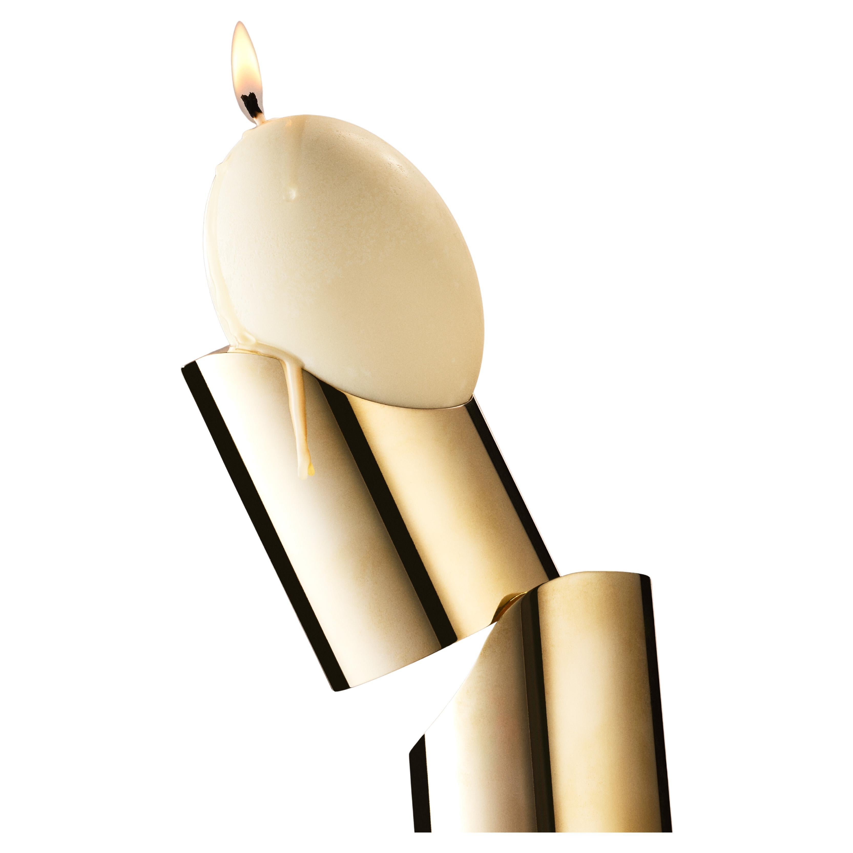 Portavelas Percha de latón by Tête Studio en venta