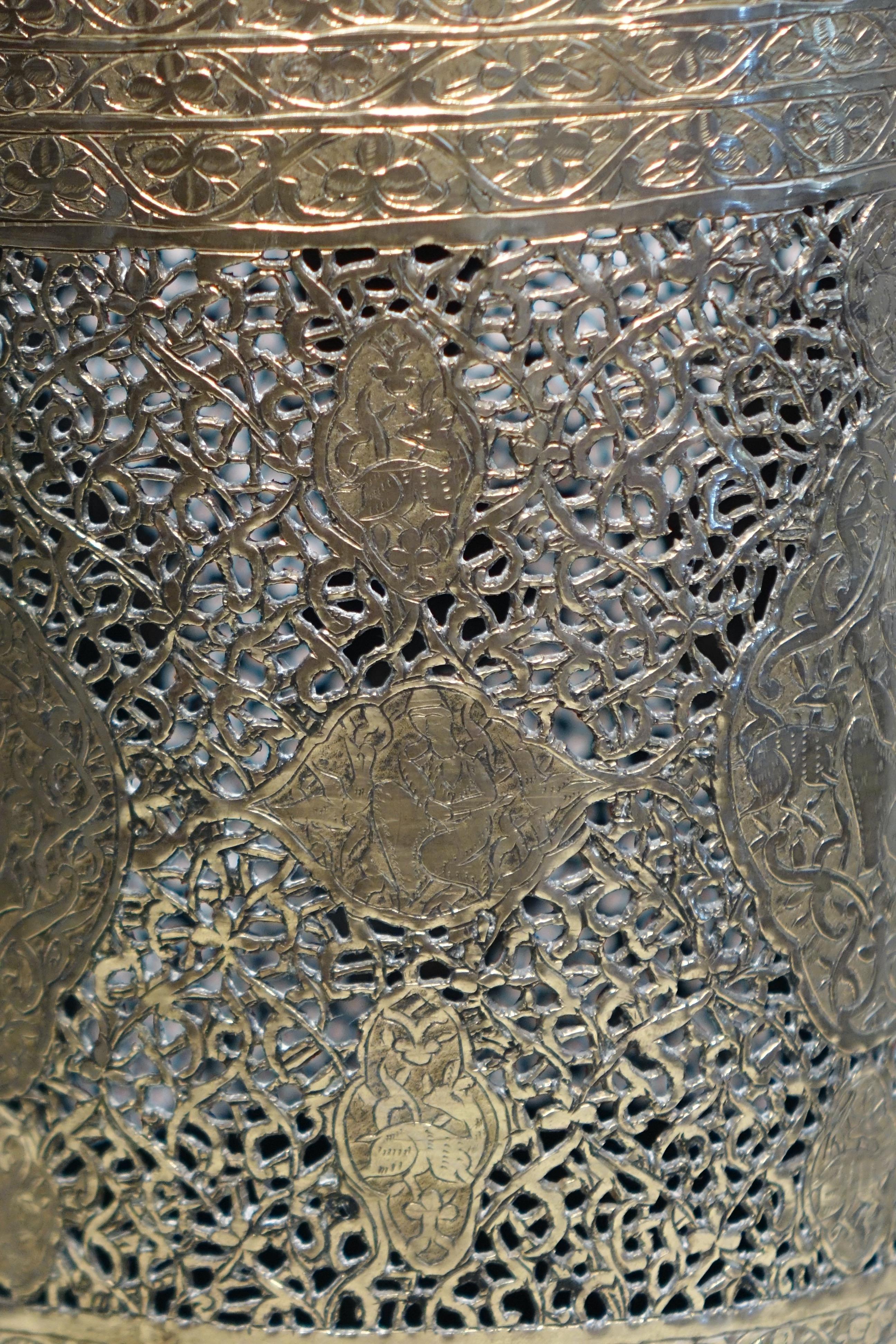 Hand-Crafted Brass Perfume Burner, Persia 19th century For Sale