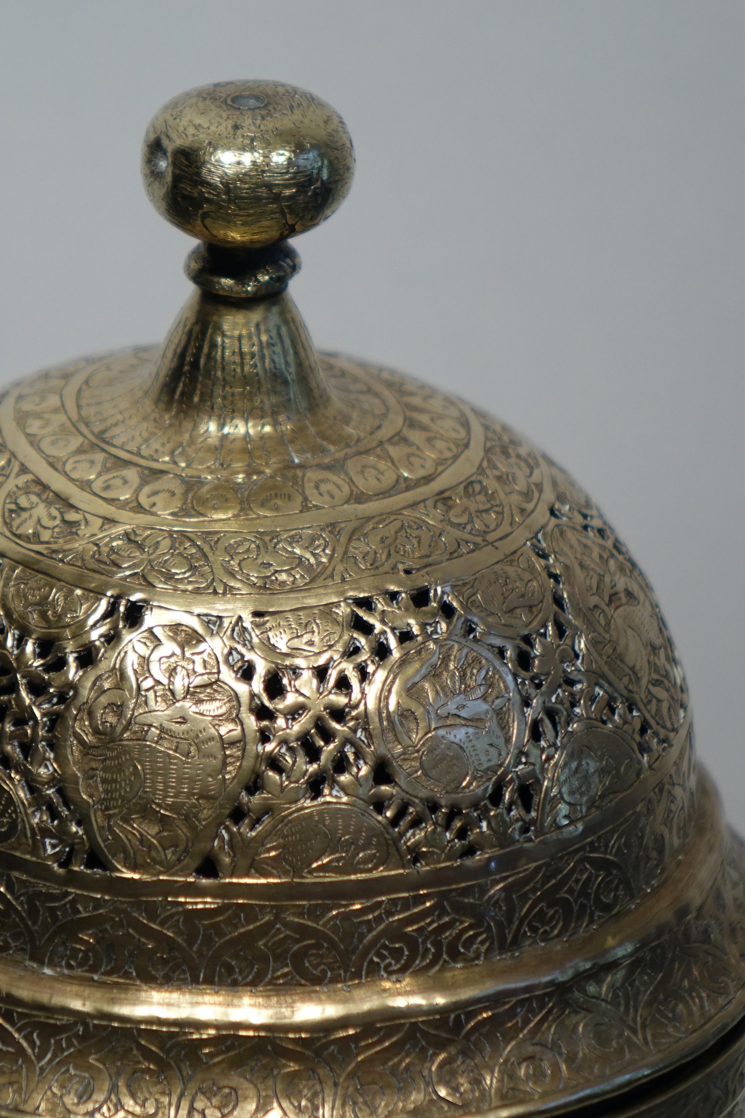 Brass Perfume Burner, Persia 19th century For Sale 3