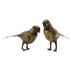 Vintage Brass Pheasant Pair