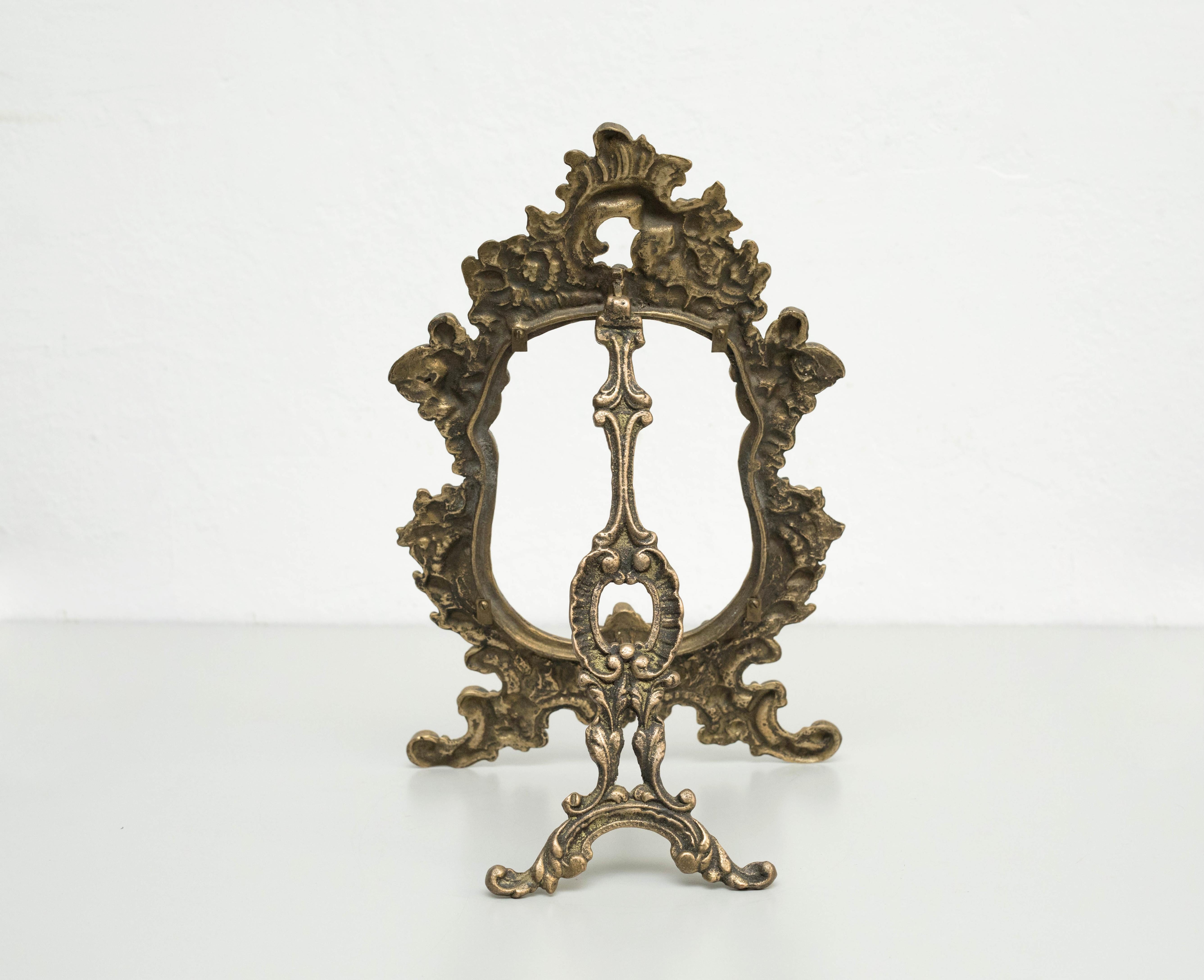 Mid-Century Modern Brass Picture Frame, circa 1930  For Sale