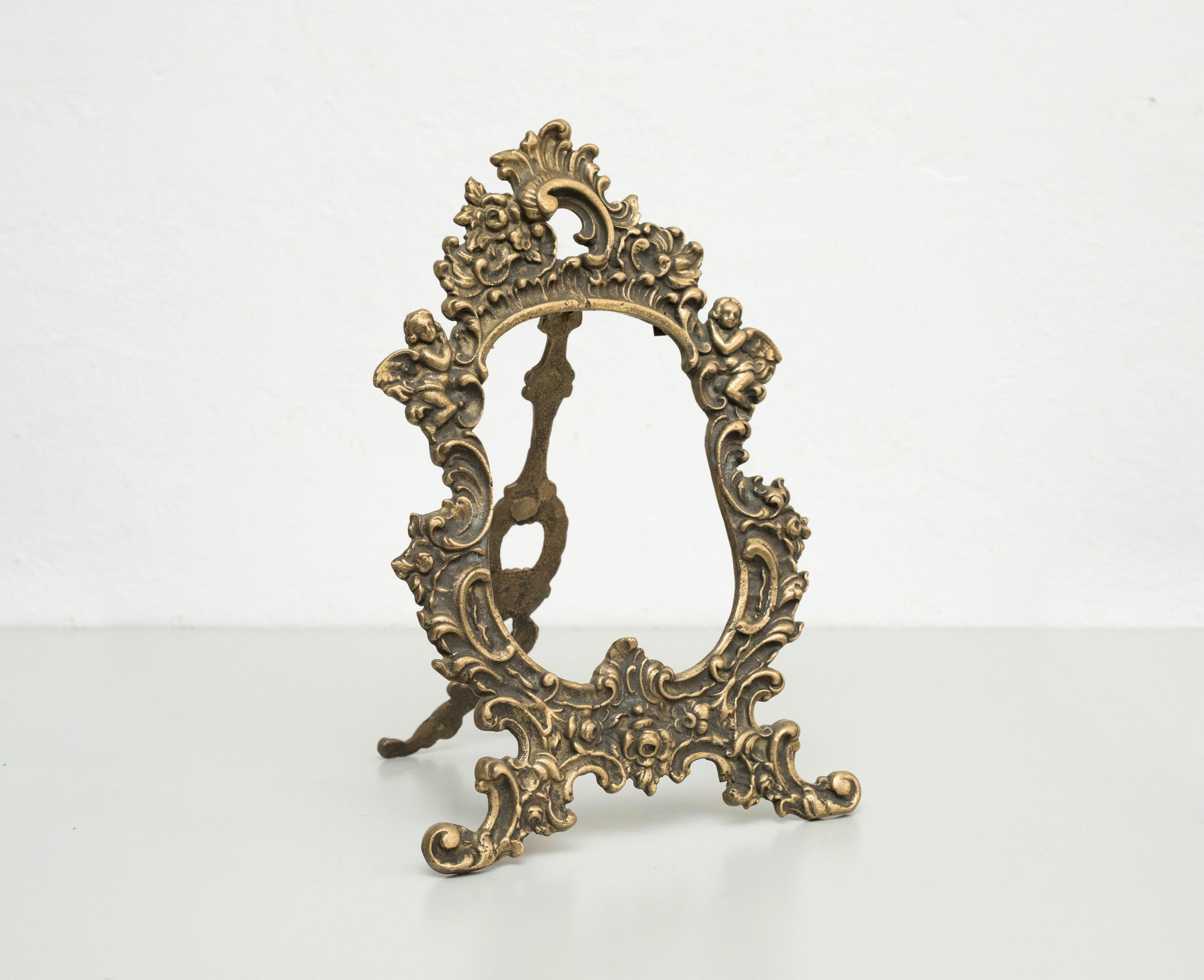 Brass Picture Frame, circa 1930  In Good Condition For Sale In Barcelona, Barcelona