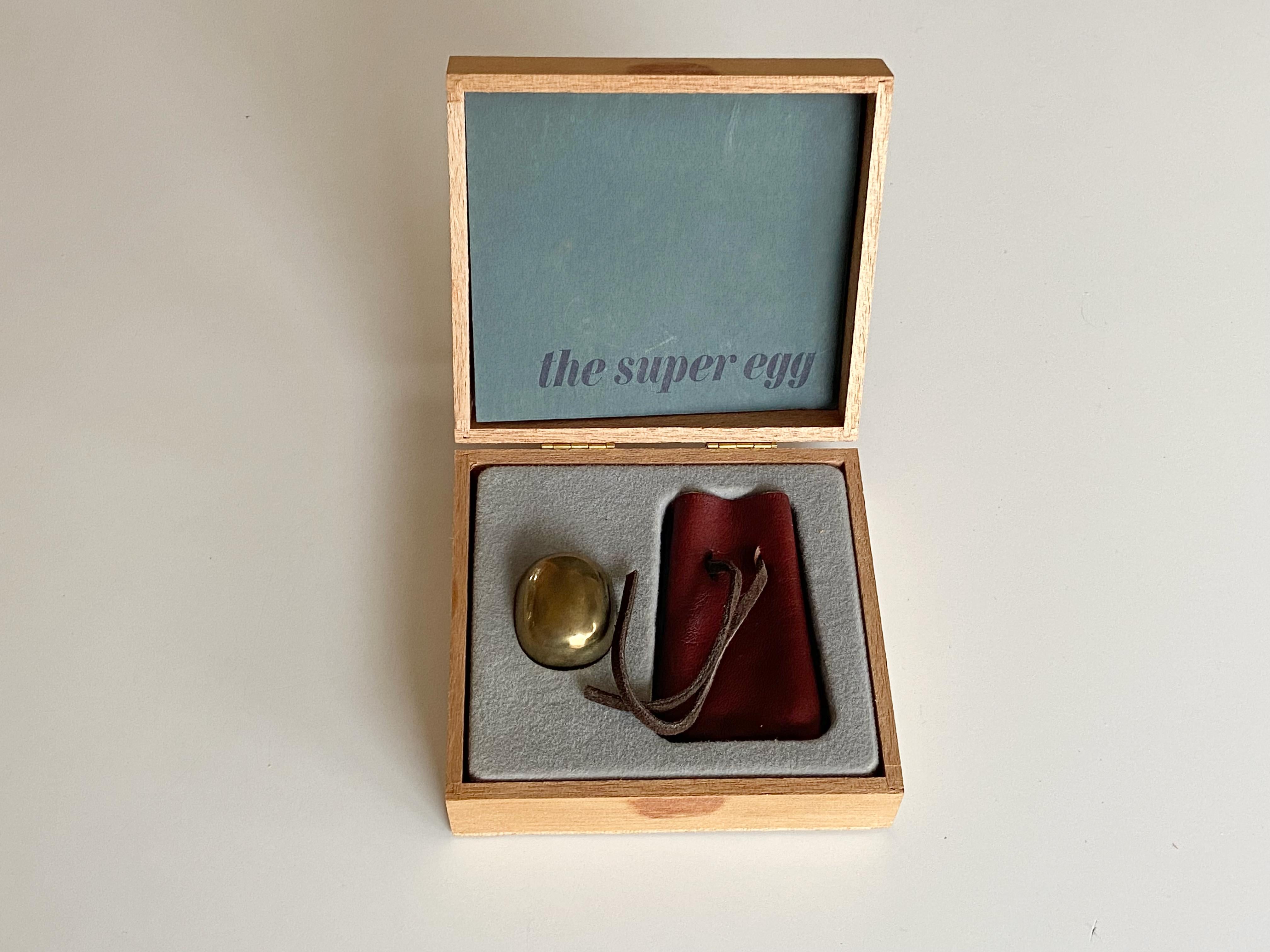 Brass Piet Hein Super Egg by Henning Glahn / Danks Design in original Box For Sale 7