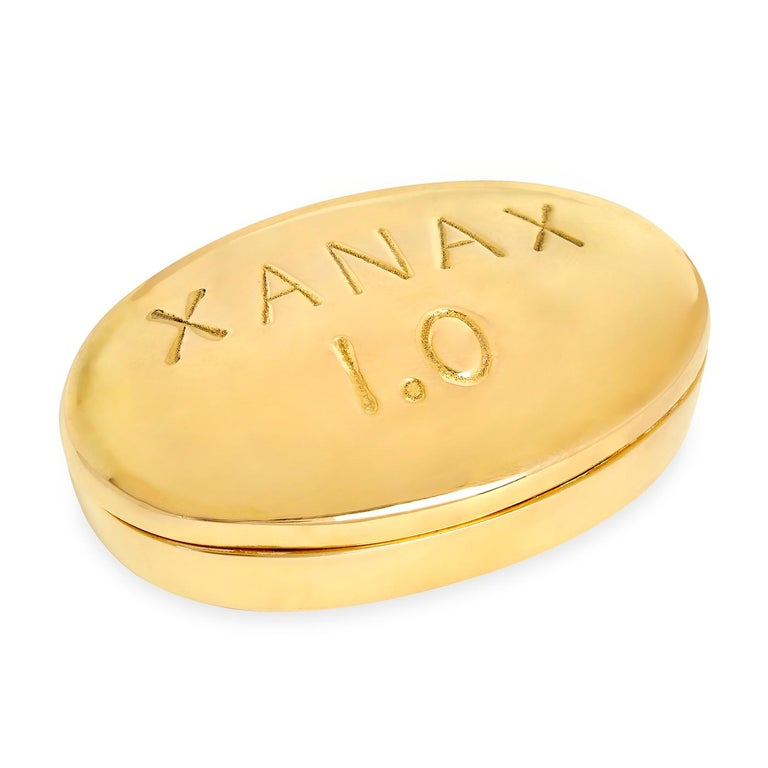 Brass Pill Box Set at 1stDibs