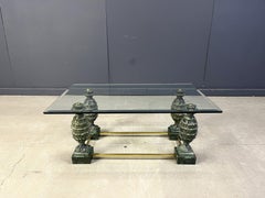 Brass pine cone coffee table, 1970s