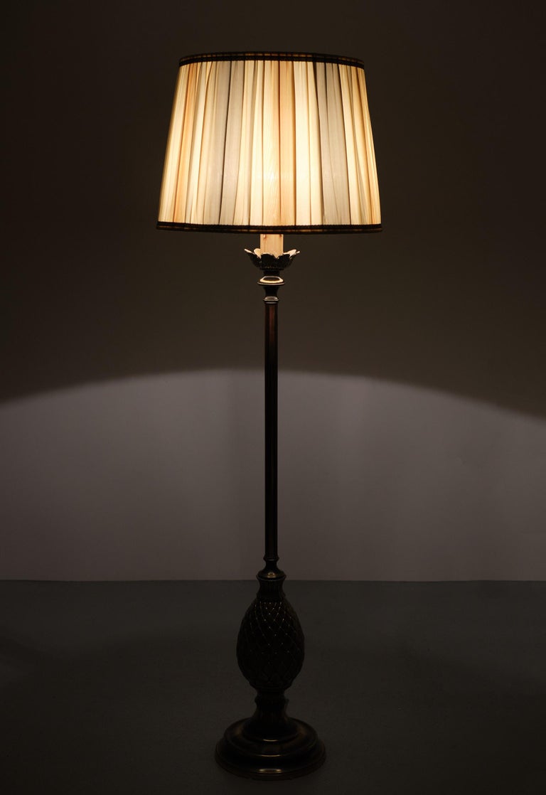 Brass Pineapple Floor Lamp Hollywood Regency 1970s For Sale at 1stDibs