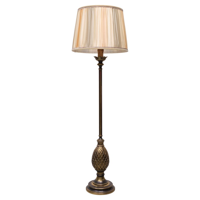 Brass Pineapple Floor Lamp Hollywood Regency 1970s For Sale at 1stDibs
