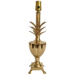 Brass Pineapple Footed Accent Lamp