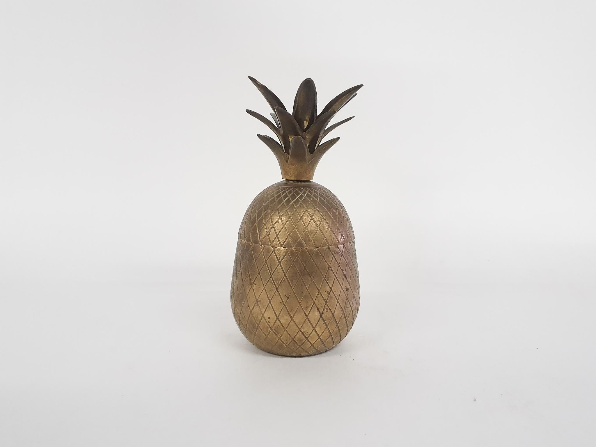 Brass Pineapple Ice Bucket, Hollywood Regency 1960's 4