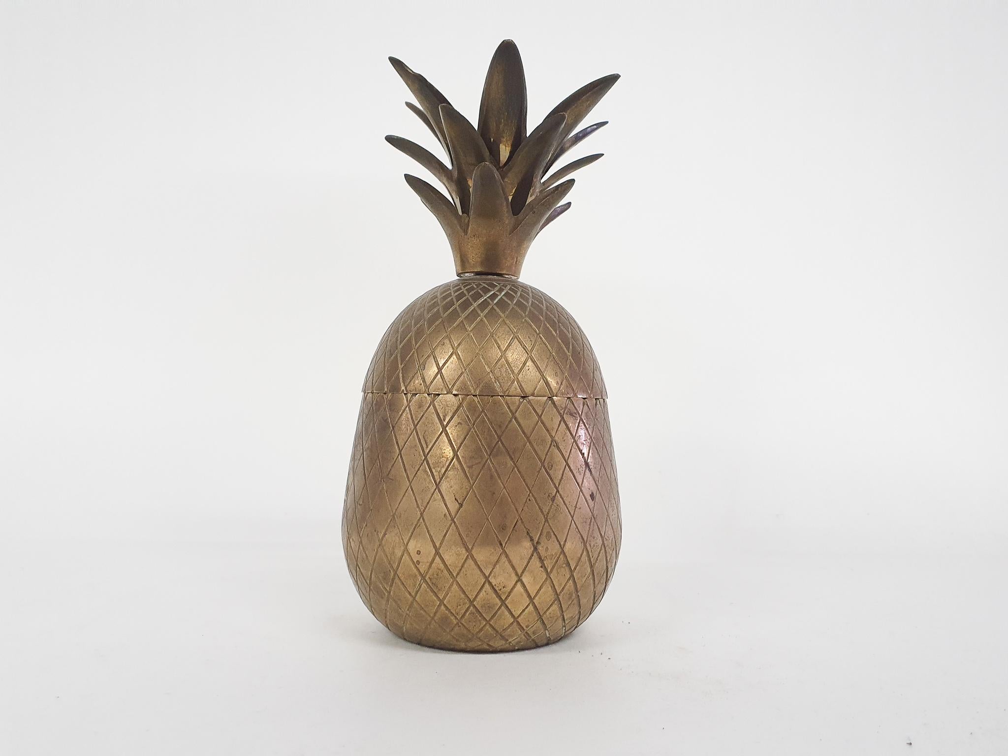 Brass Pineapple Ice Bucket, Hollywood Regency 1960's 5