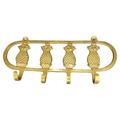 Vintage Brass Pineapple Key Holder