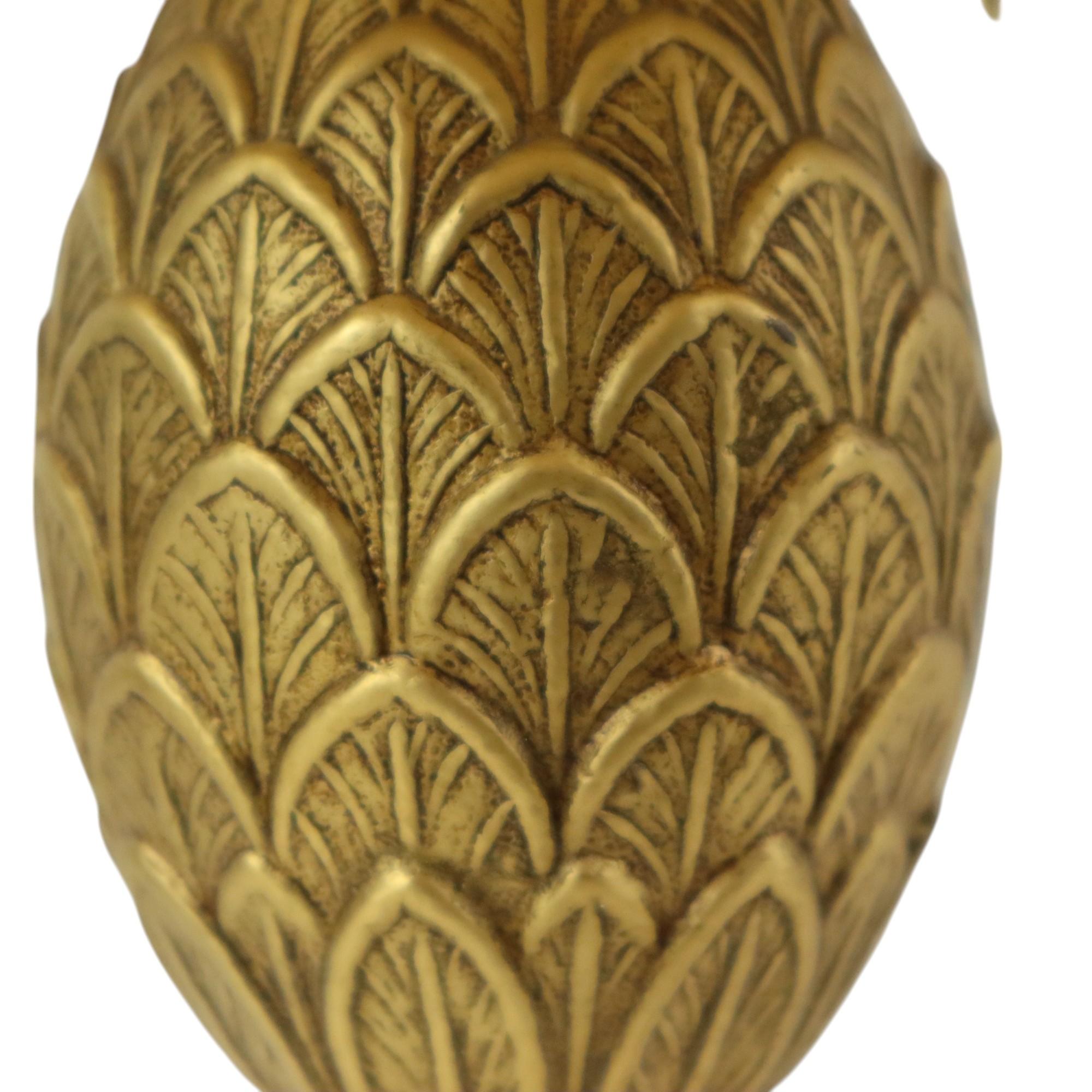 Brass Pineapple Lamp Style Maison Charles Hollywood Regency For Sale 5