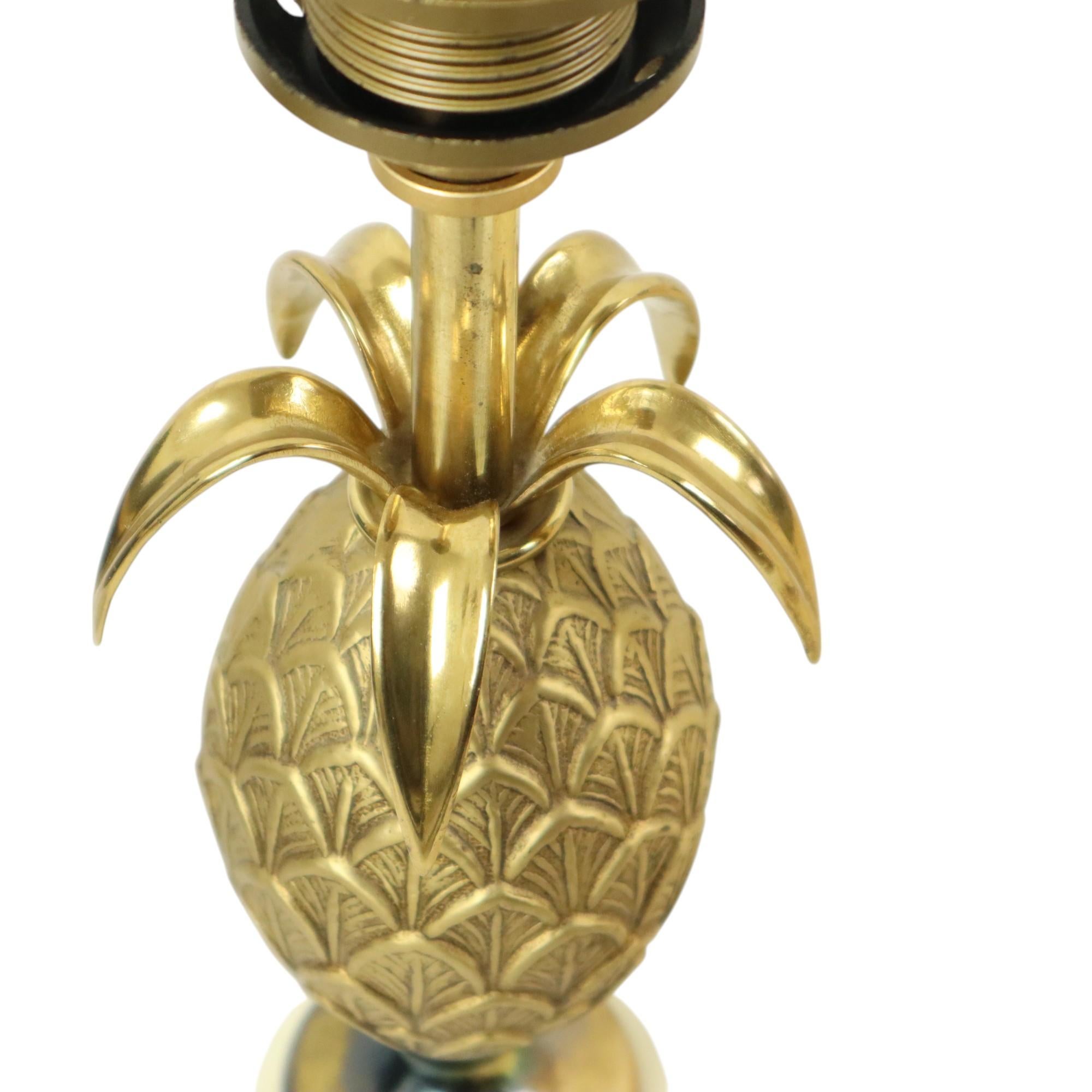 Brass Pineapple Lamp Style Maison Charles Hollywood Regency For Sale 9