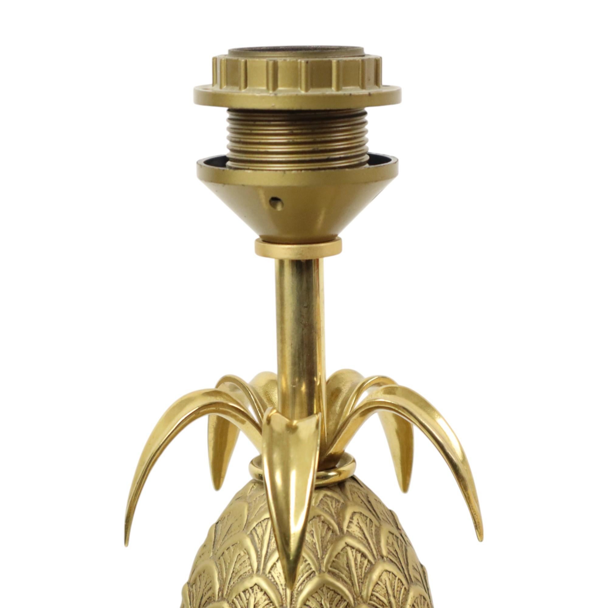 Brass Pineapple Lamp Style Maison Charles Hollywood Regency For Sale 10