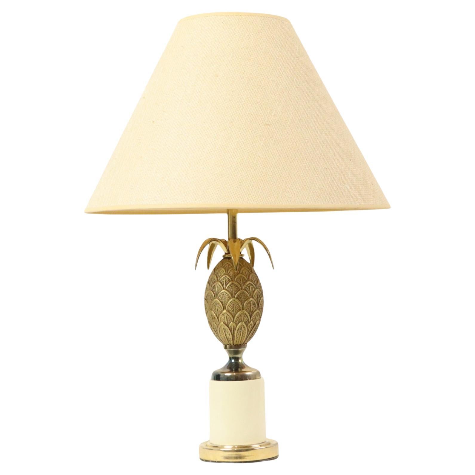 Brass Pineapple Lamp Style Maison Charles Hollywood Regency