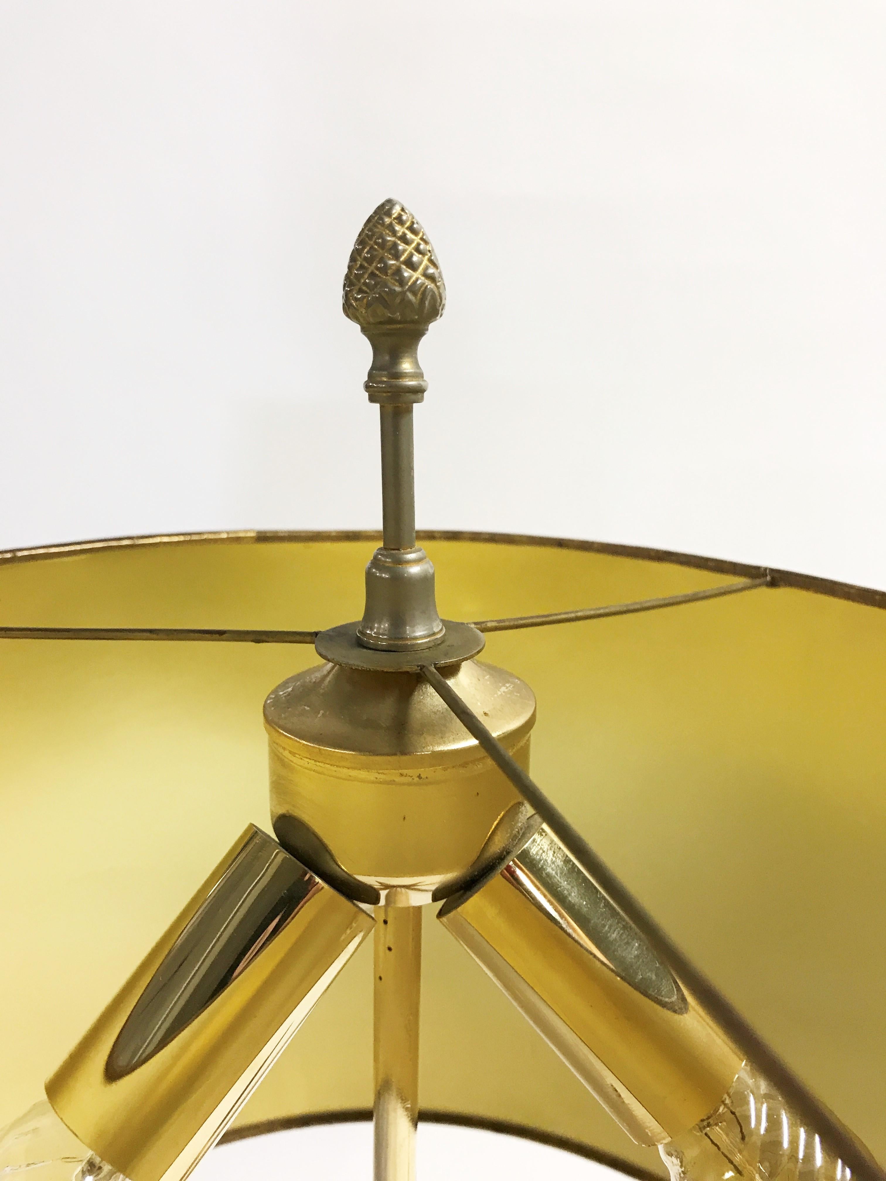 Brass Pineapple Leaf Table Lamp, 1960s 3