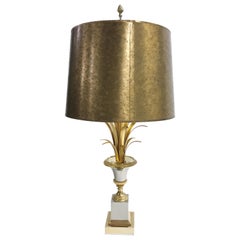 Brass Pineapple Leaf Table Lamp, 1960s