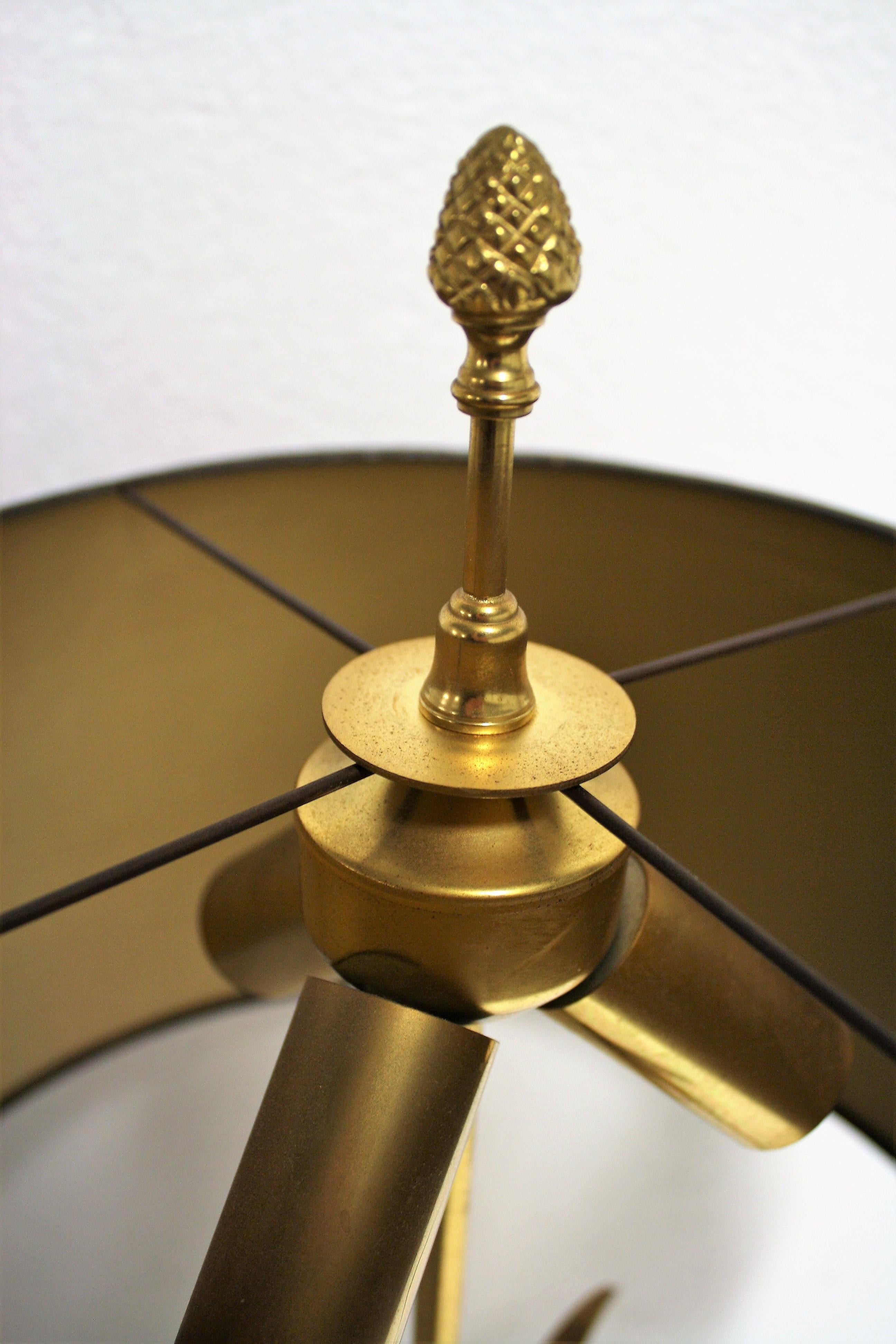 Brass Pineapple Leaf Table Lamp, 1970s 3