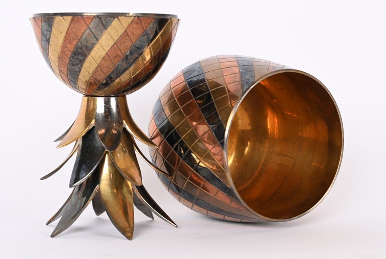 Brass Pineapple Shaped Ice Bucket For Sale at 1stDibs