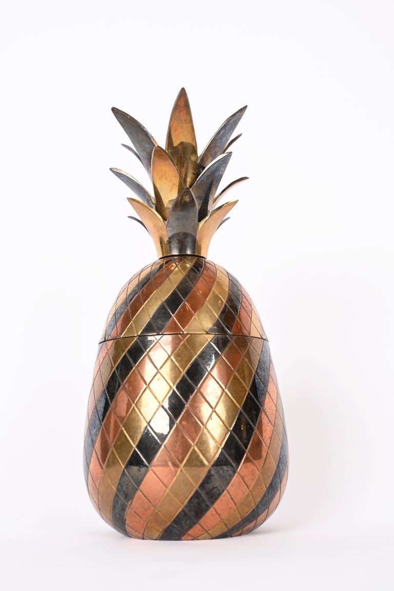 Brass Pineapple Shaped Ice Bucket For Sale at 1stDibs