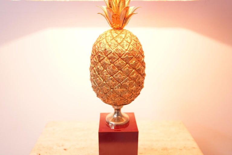 Late 20th Century Brass Pineapple Table Lamp, France, 1970s