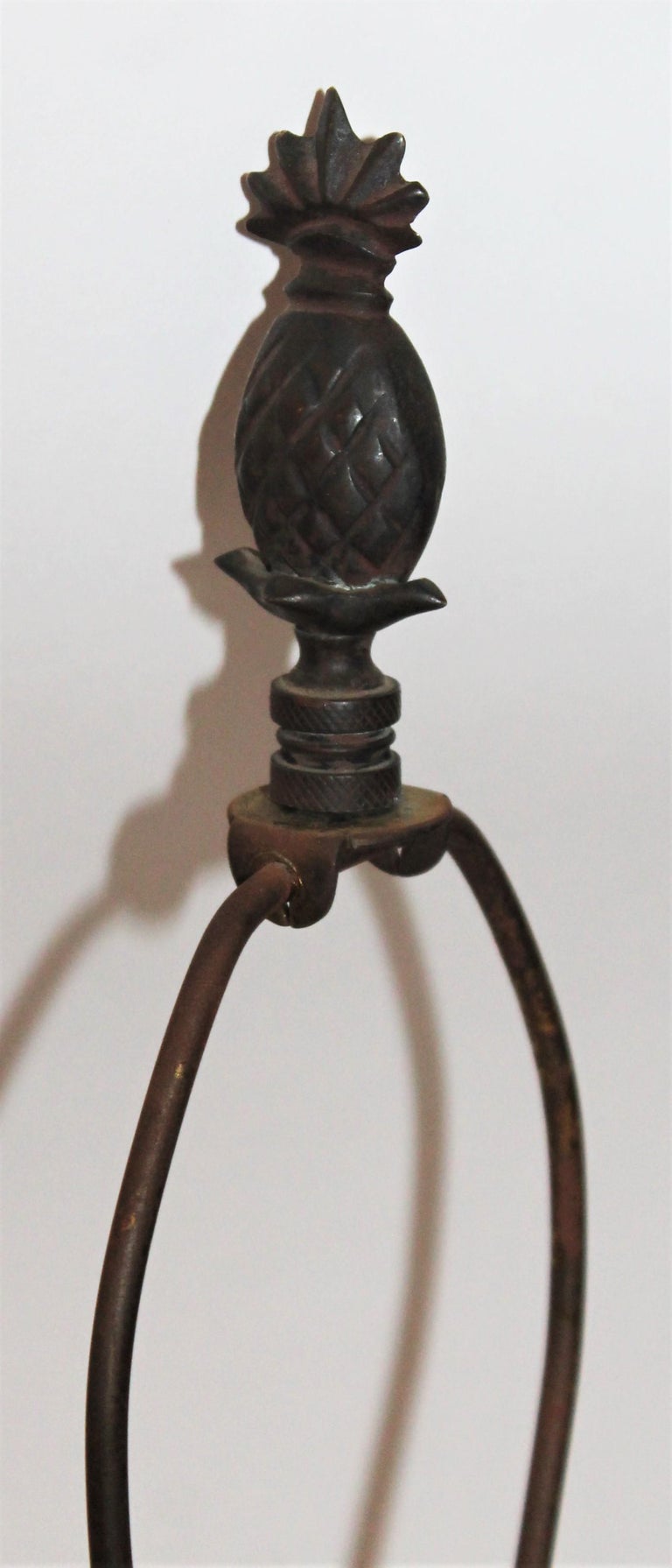 Brass Pineapple Table Lamp with Pineapple Finial at 1stDibs