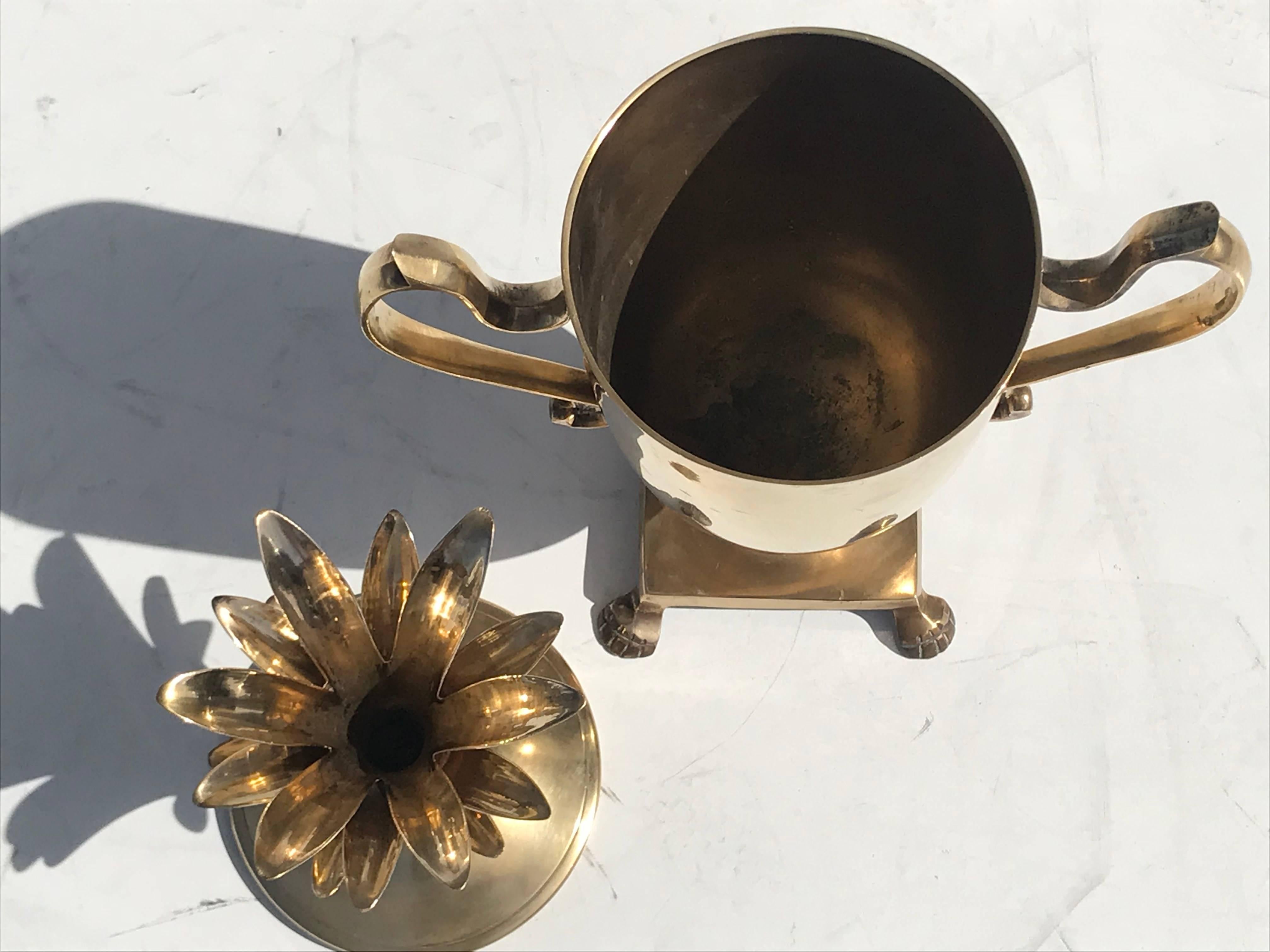 Brass Pineapple Urn Beverage Cooler For Sale 1