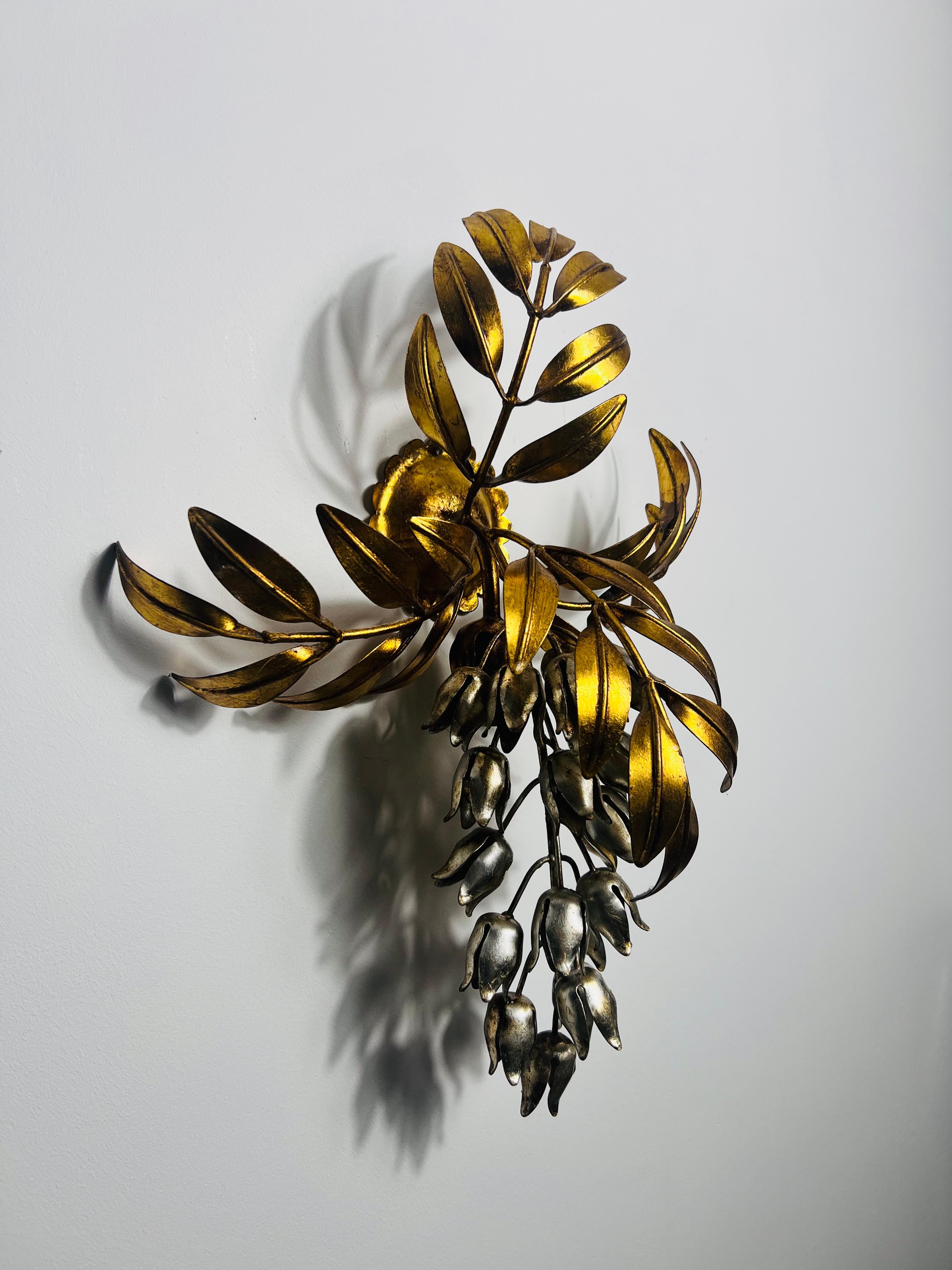 Lámpara de pared Pioggia d'Oro de latón de Hans Kögl, Alemania, Años 60 Metal en venta