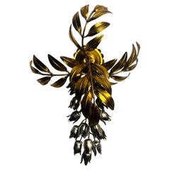 Pioggia d'Oro Wandleuchte aus Messing von Hans Kögl, Deutschland, 1960er Jahre