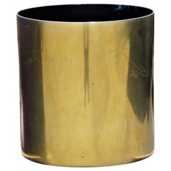 Cylindrical Brass Planter by Paul Mayen for Habitat International