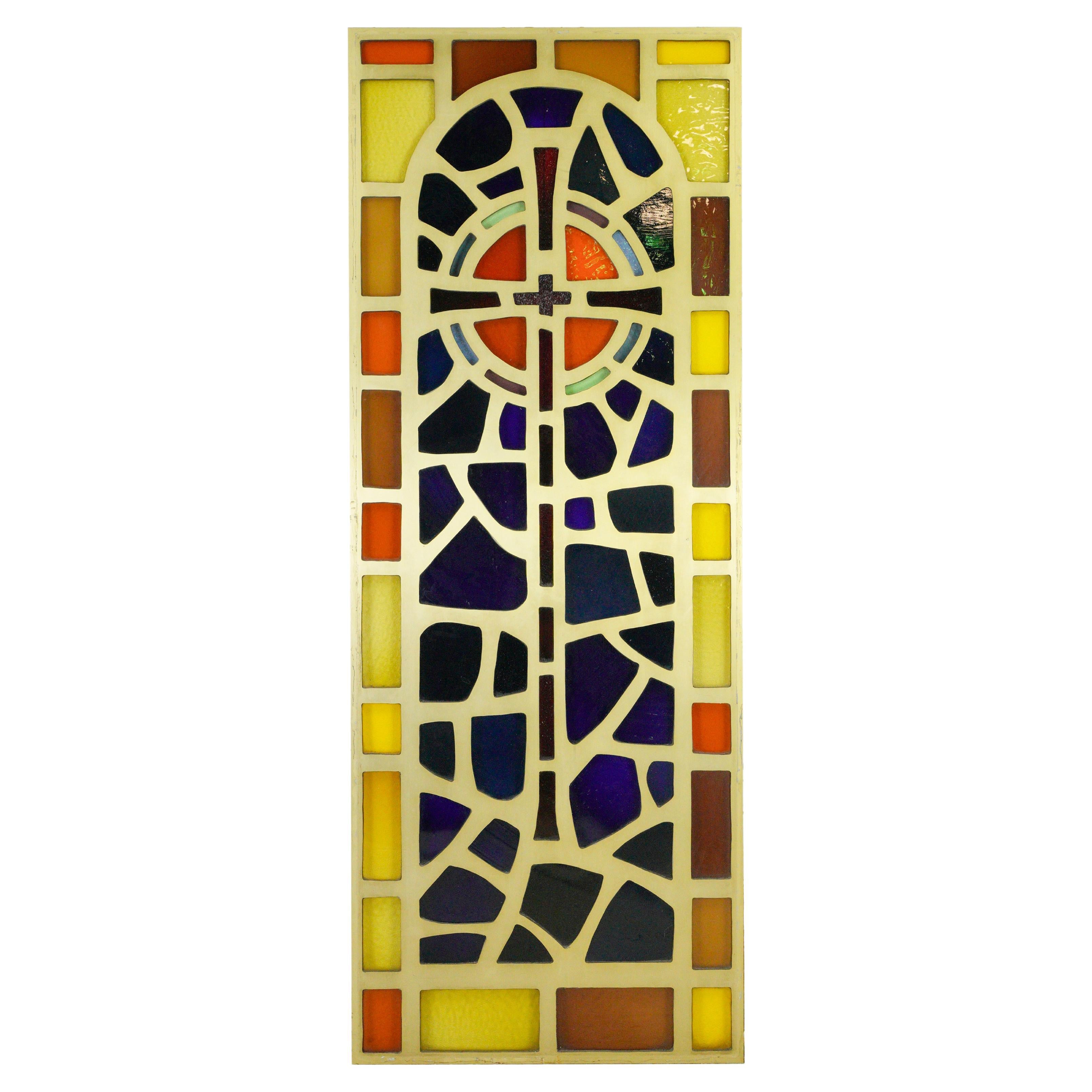 Brass Plate Aluminum Stained Glass Church Window For Sale
