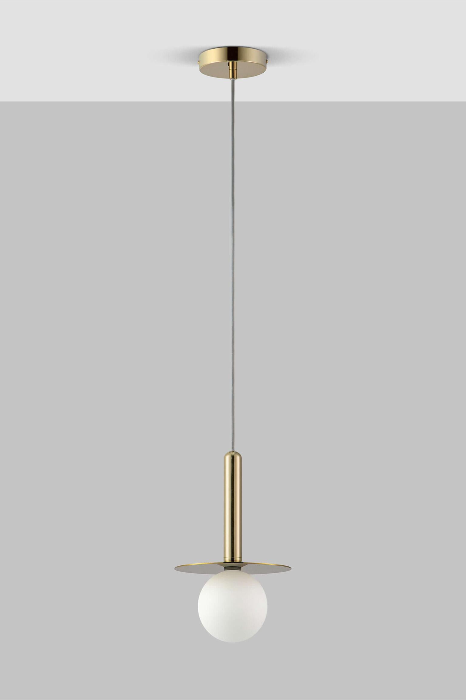 Illuminate your home with our brass plate pendant ceiling light, a stunning adjustable drop-down fixture that combines three geometric shapes which create a practical yet stylish, sleek and modern look. The versatile ceiling light is IP44 rated and