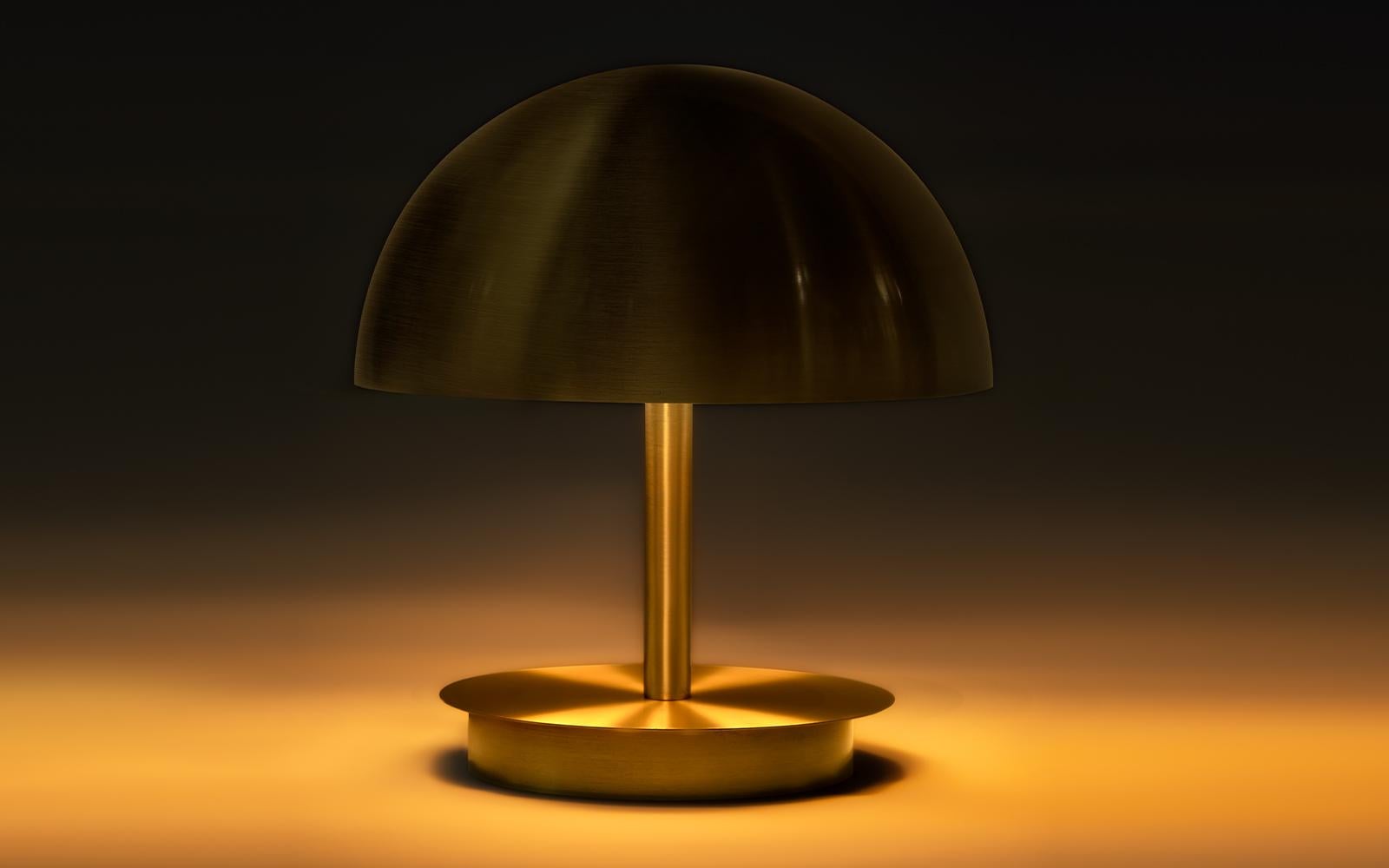 Turkish Brass Plated Orb Table Lamp For Sale