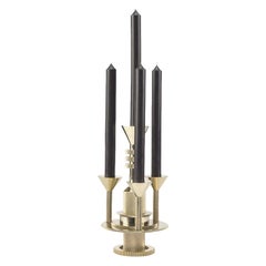 Brass-Plated Solid Aluminum Cog Candelabra, Tom Dixon