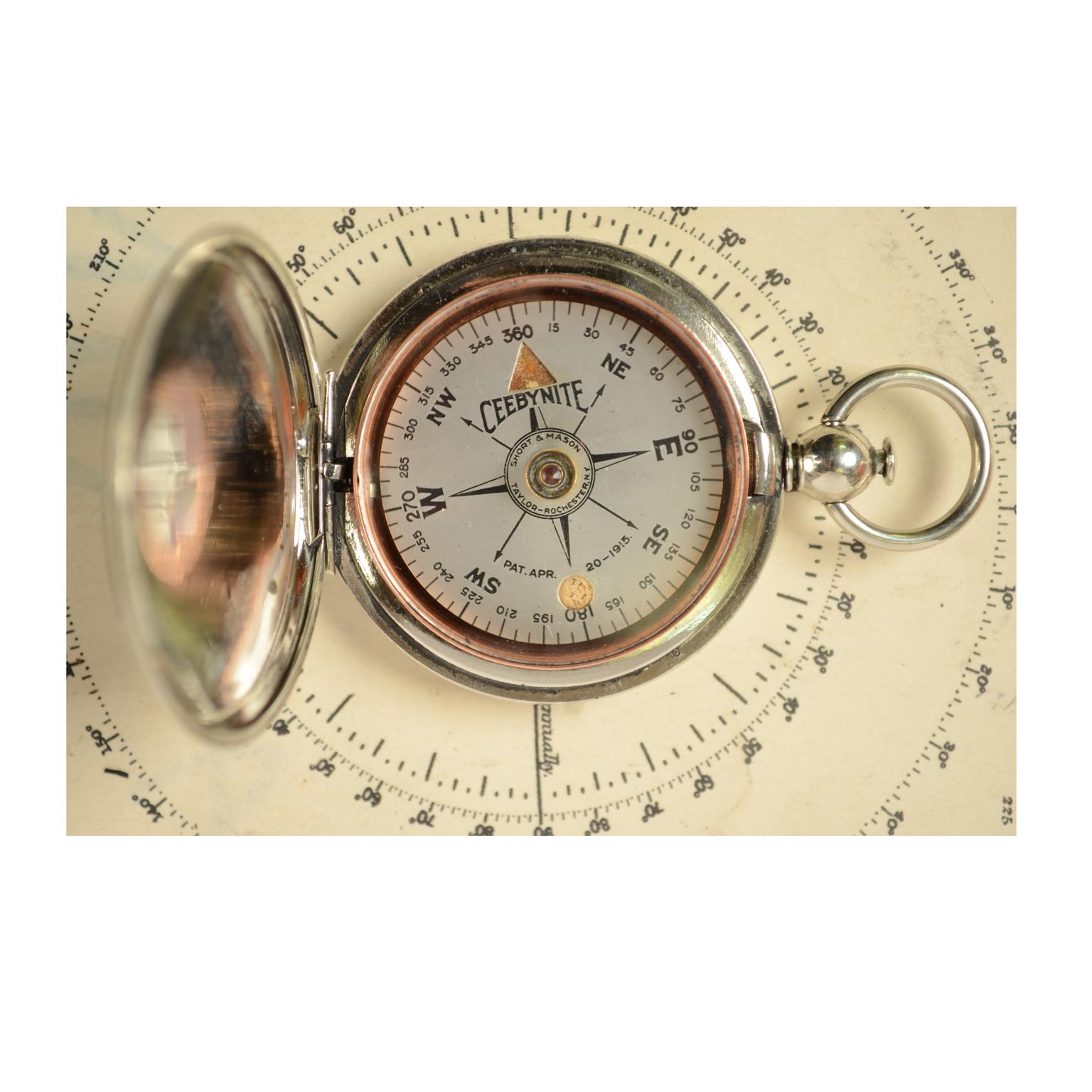 Brass Pocket Compass Used by American Aviation Officers, 1915 2