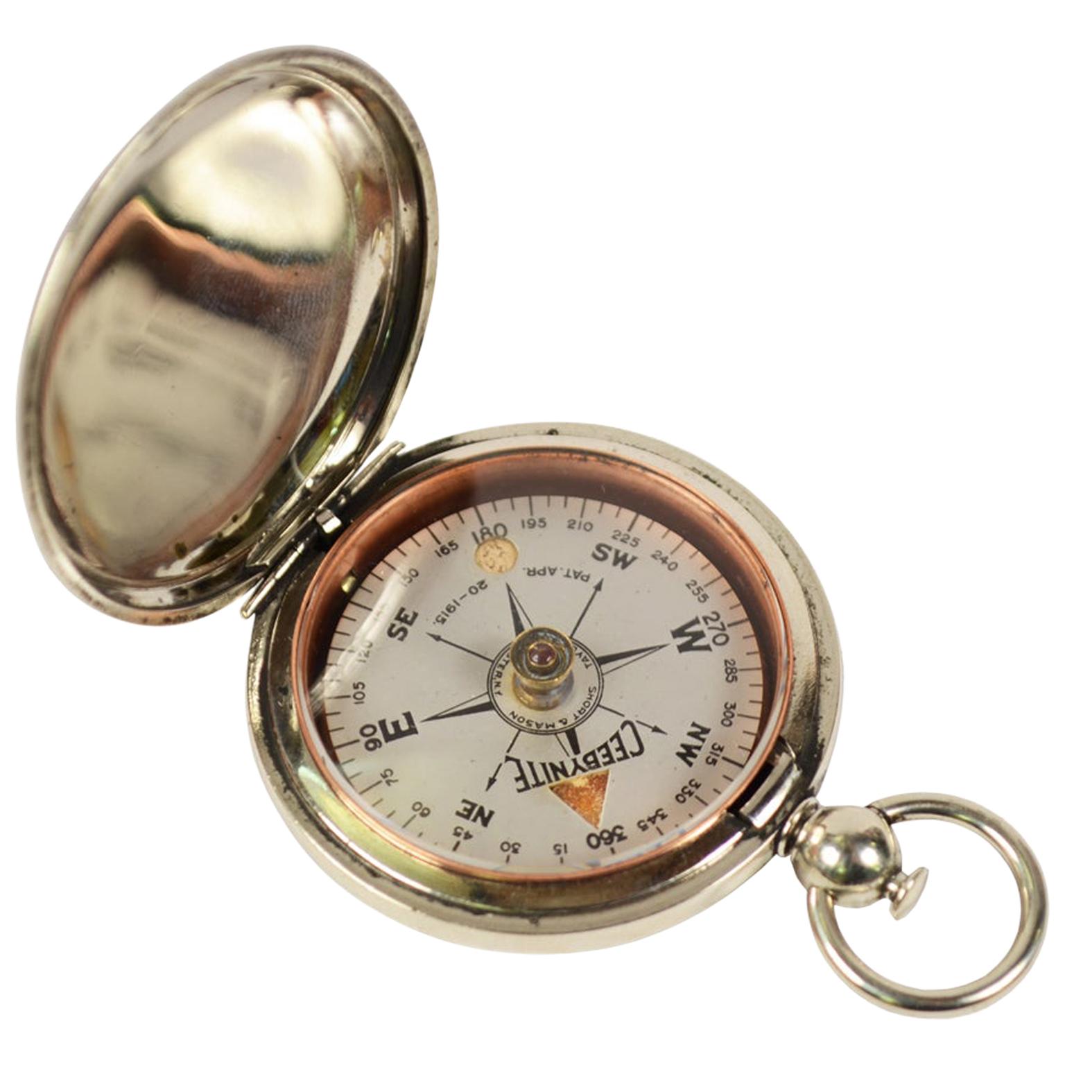 Brass Pocket Compass Used by American Aviation Officers, 1915