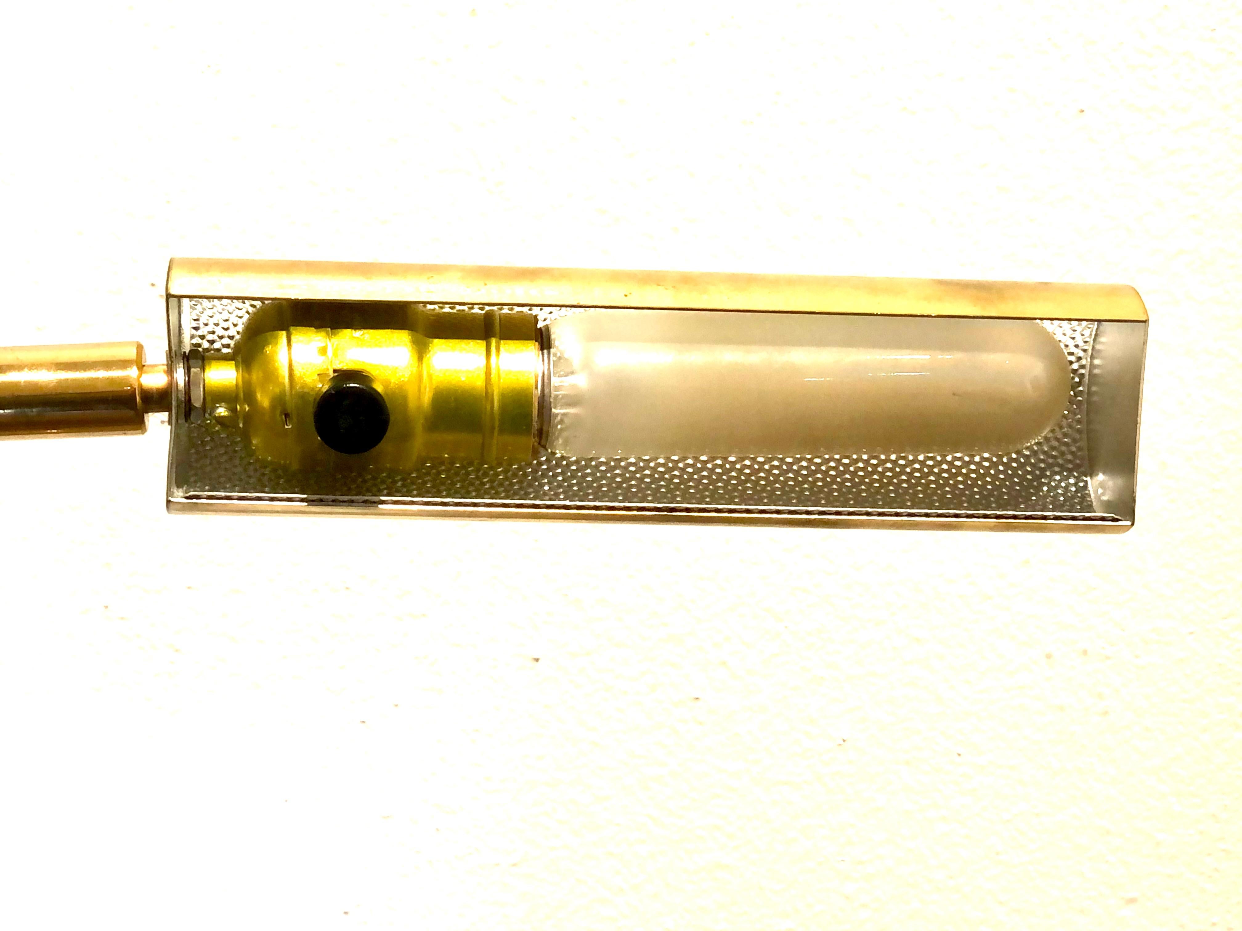 American Brass Polished Multidirectional Pharmacy Floor Lamp by Koch & Lowy