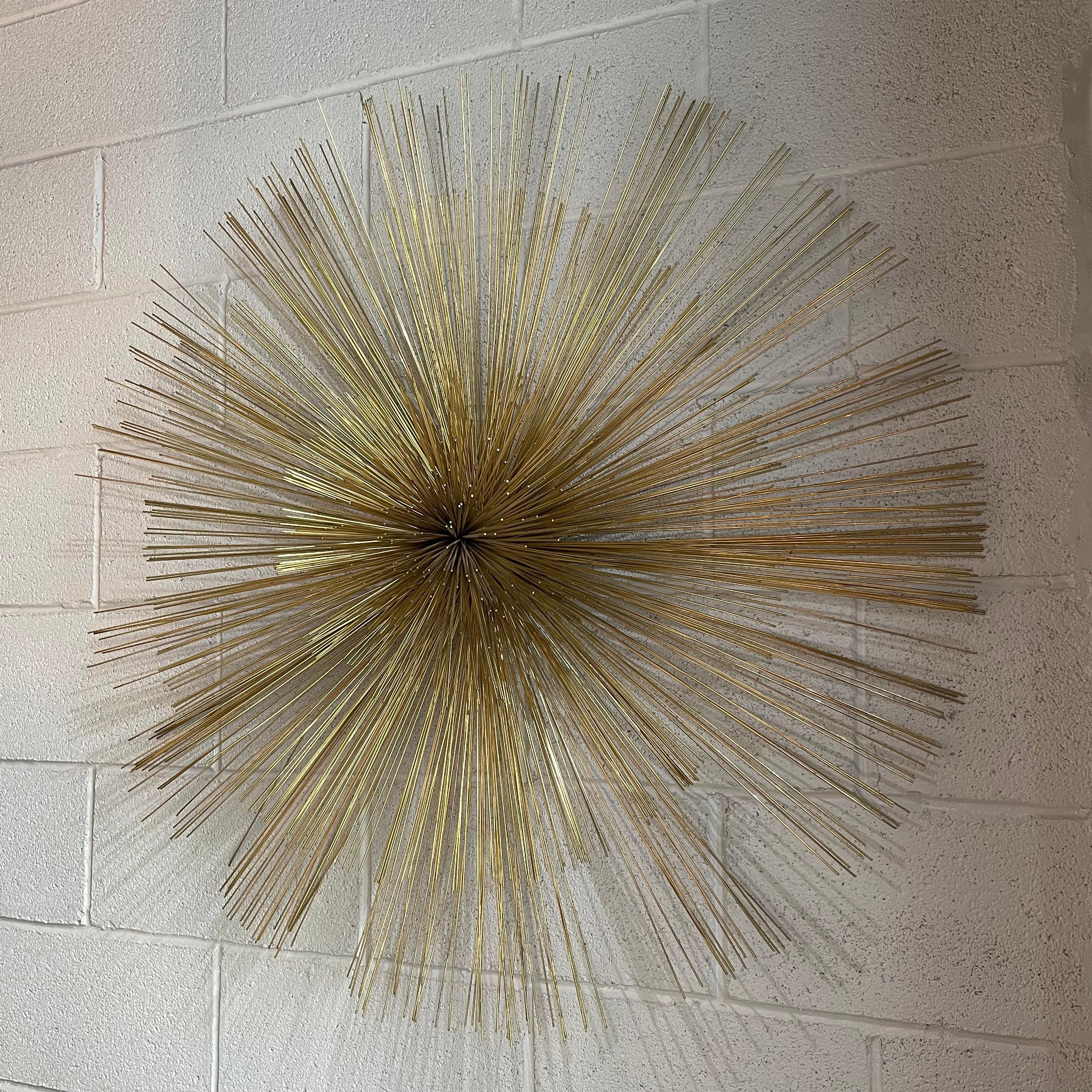 Mid-Century Modern Brass Pom Pom Wall Sculpture by Curtis Jere