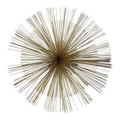 Brass Pom Pom Wall Sculpture by Curtis Jere Brass Pom Pom Wall Sculpture by Curtis Jere