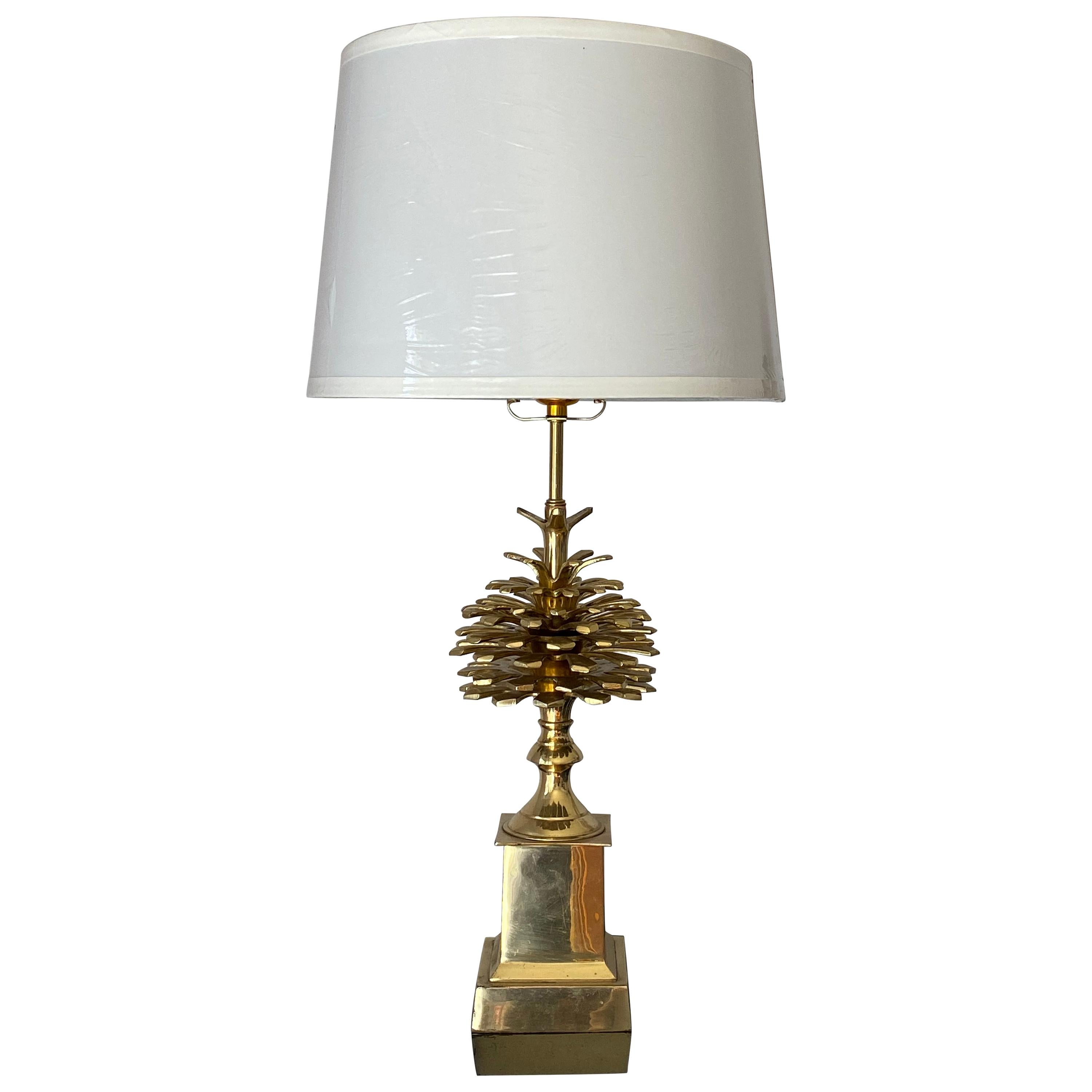 Brass "Pomme de Pin" Pinecone Lamp For Sale