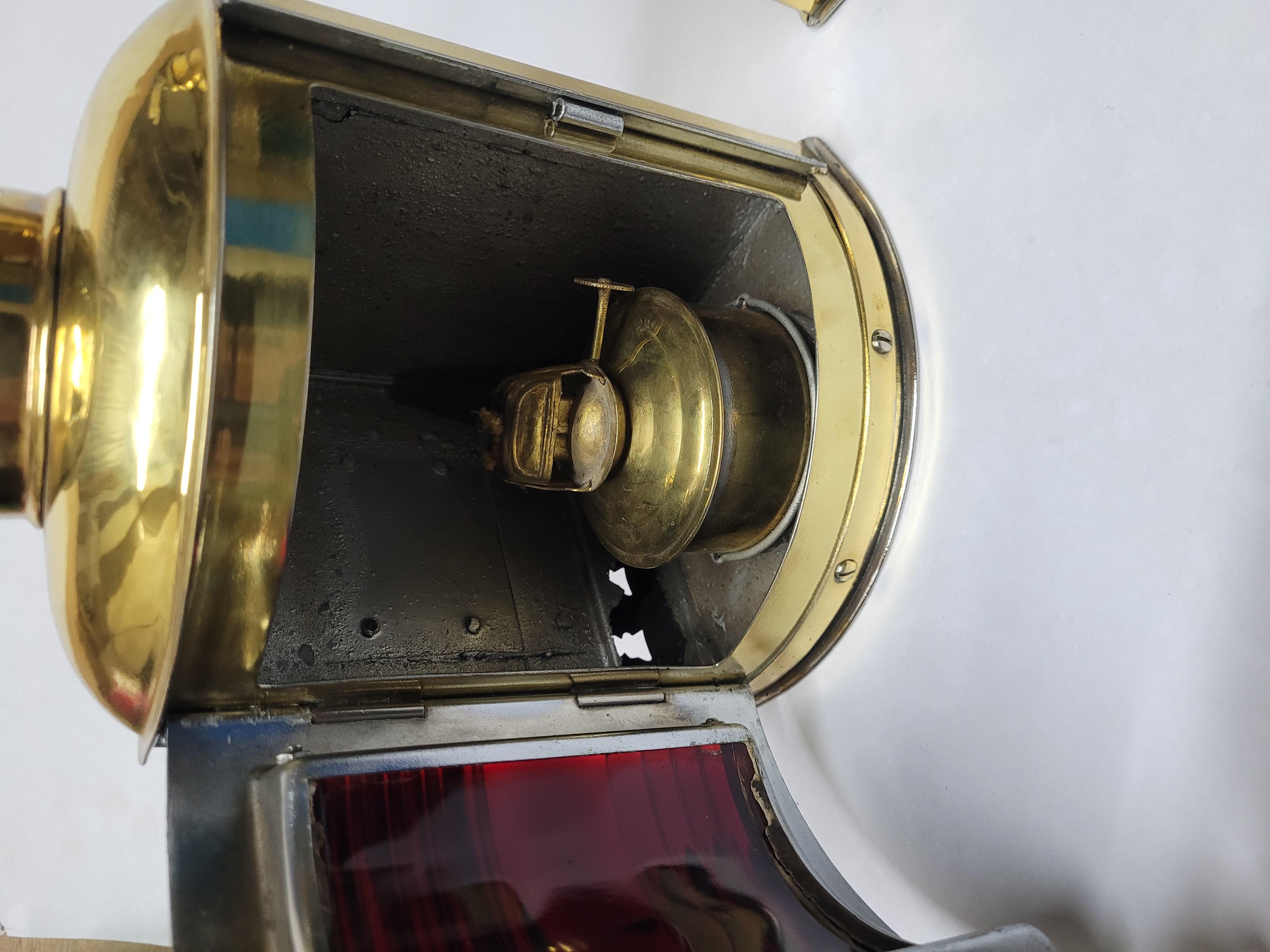 Brass Port and Starboard Boat Lanterns For Sale 9