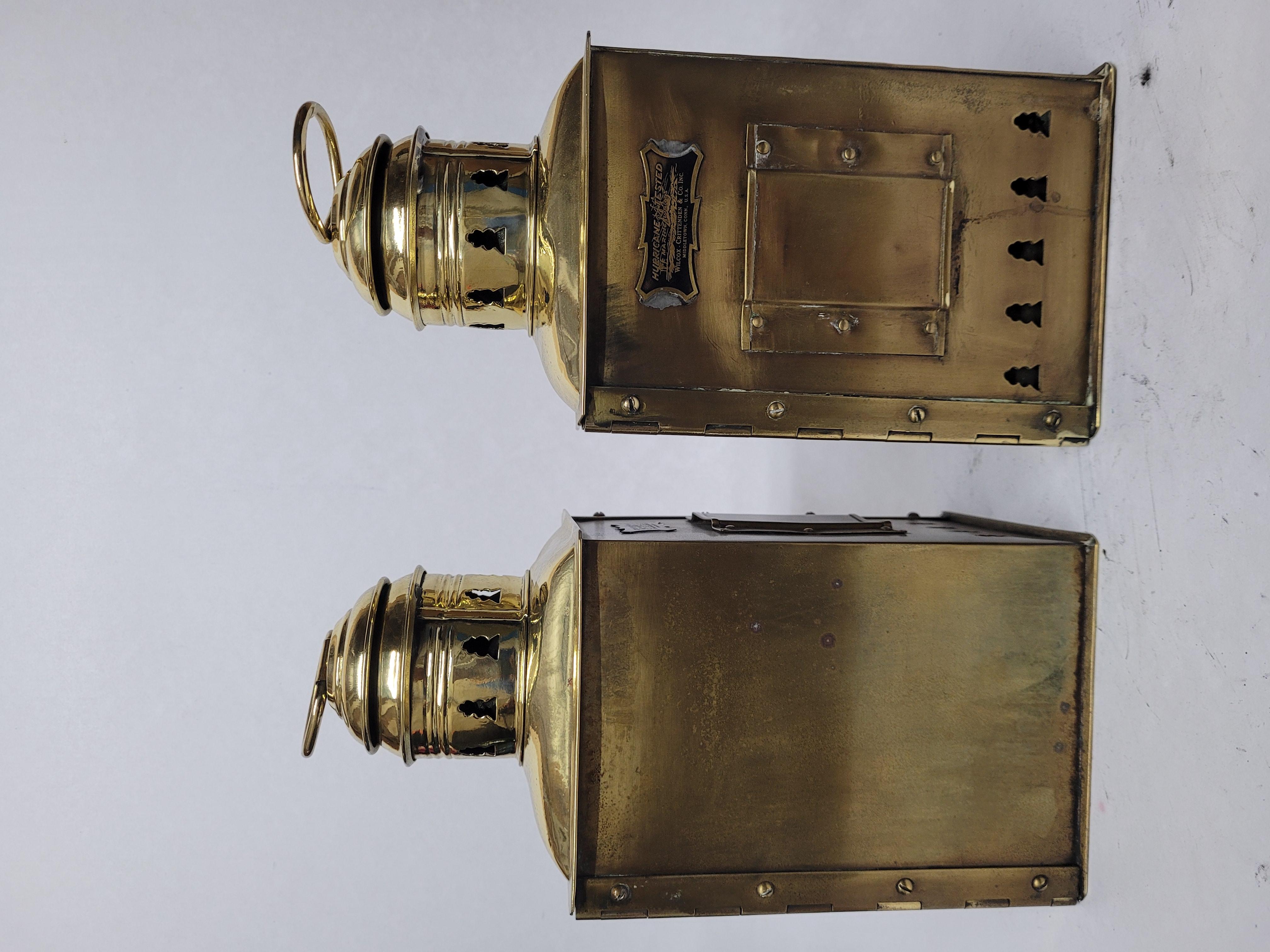 Brass Port and Starboard Boat Lanterns For Sale 1