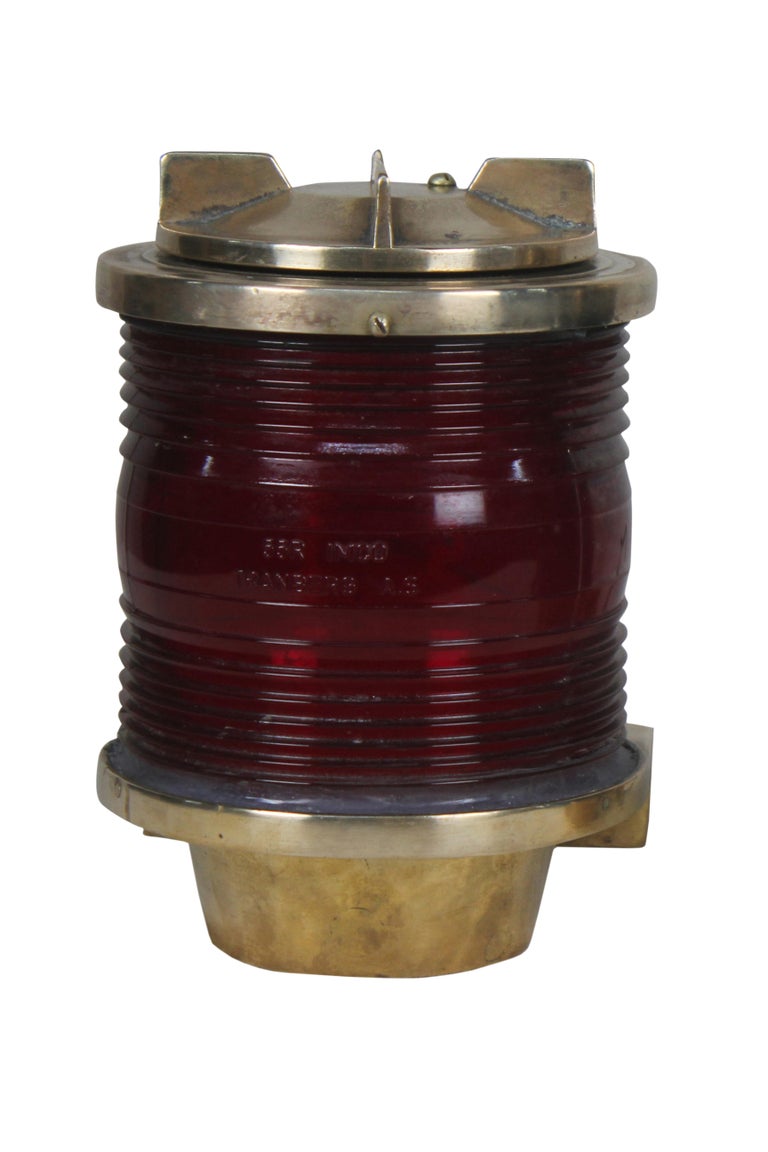 Brass Port and Starboard Ship's Navigational Lights at 1stDibs